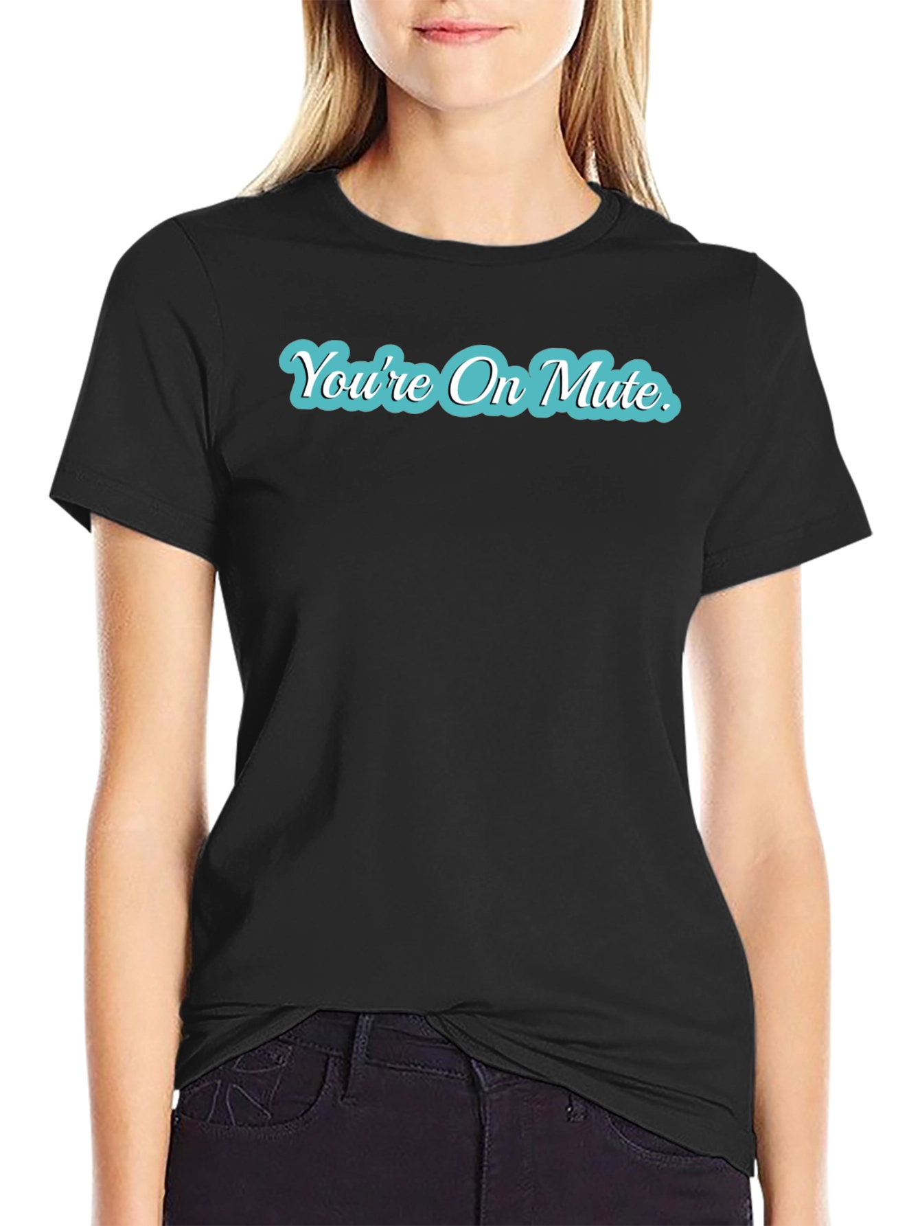 Youre On Mute Black Crew Neck T-Shirt