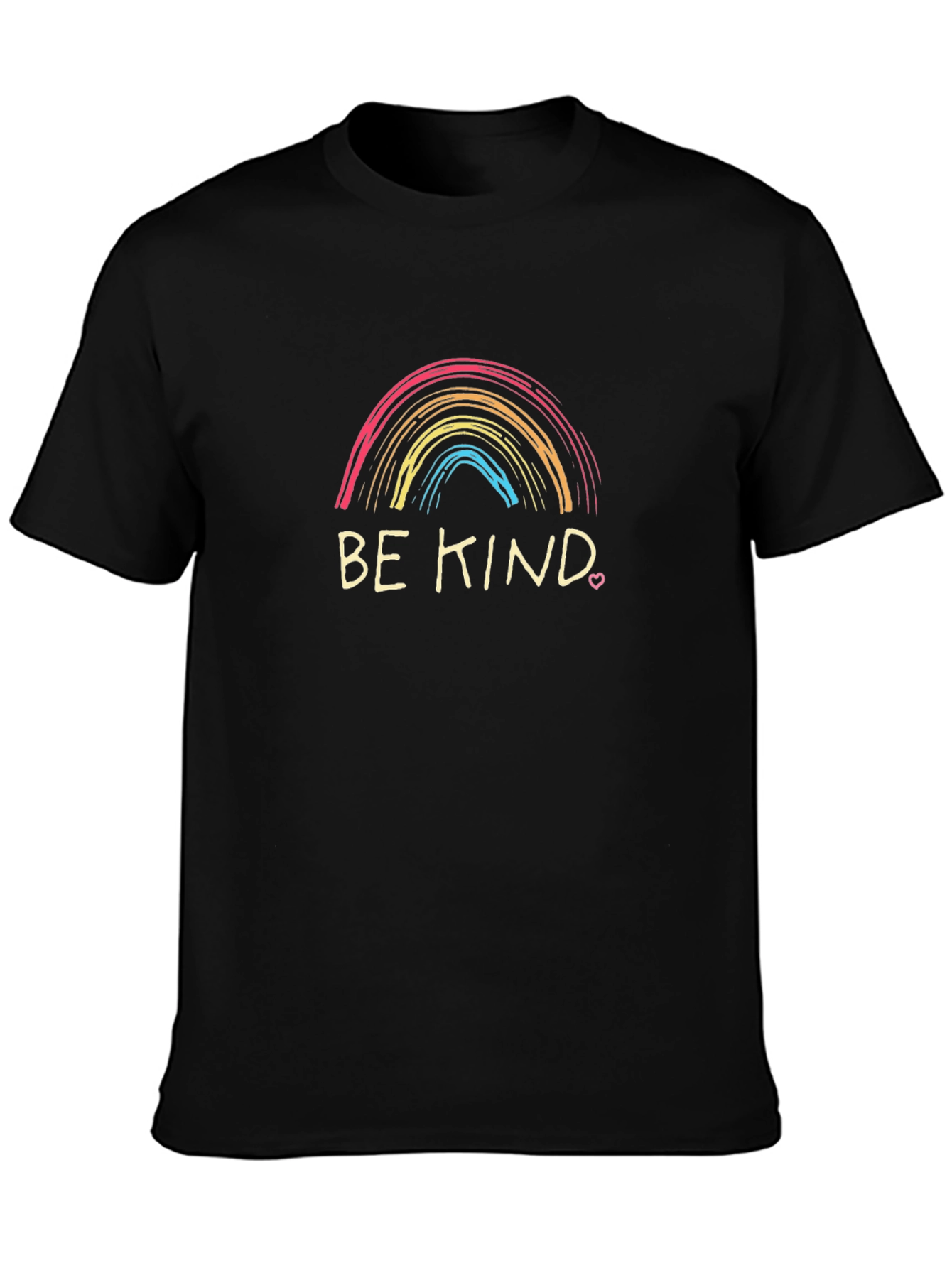 Be Kind Rainbow Graphic Tee - Positive Message Shirt