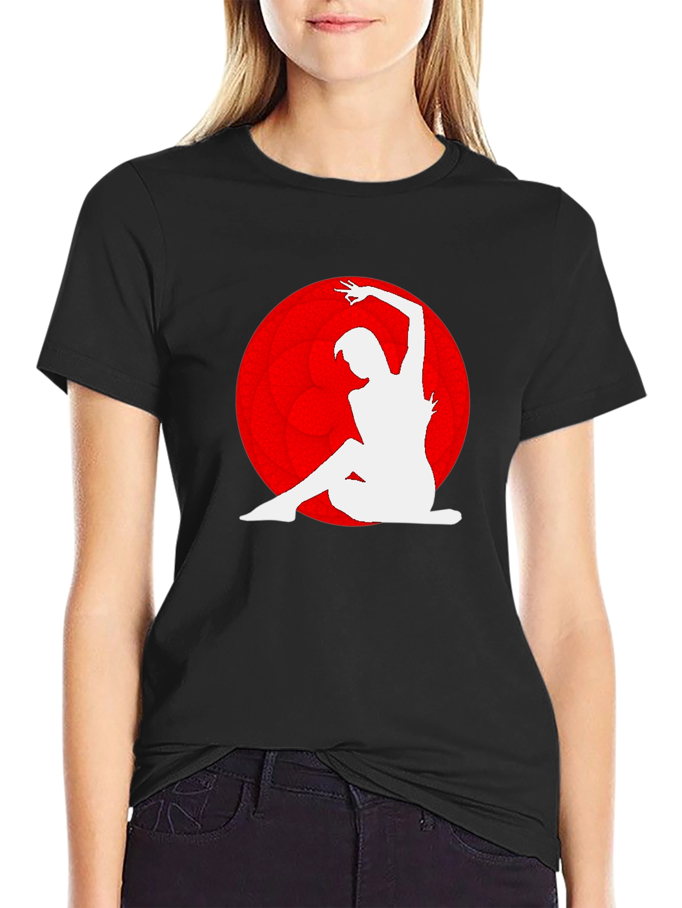 Silhouette Dance Graphic Print T-Shirt