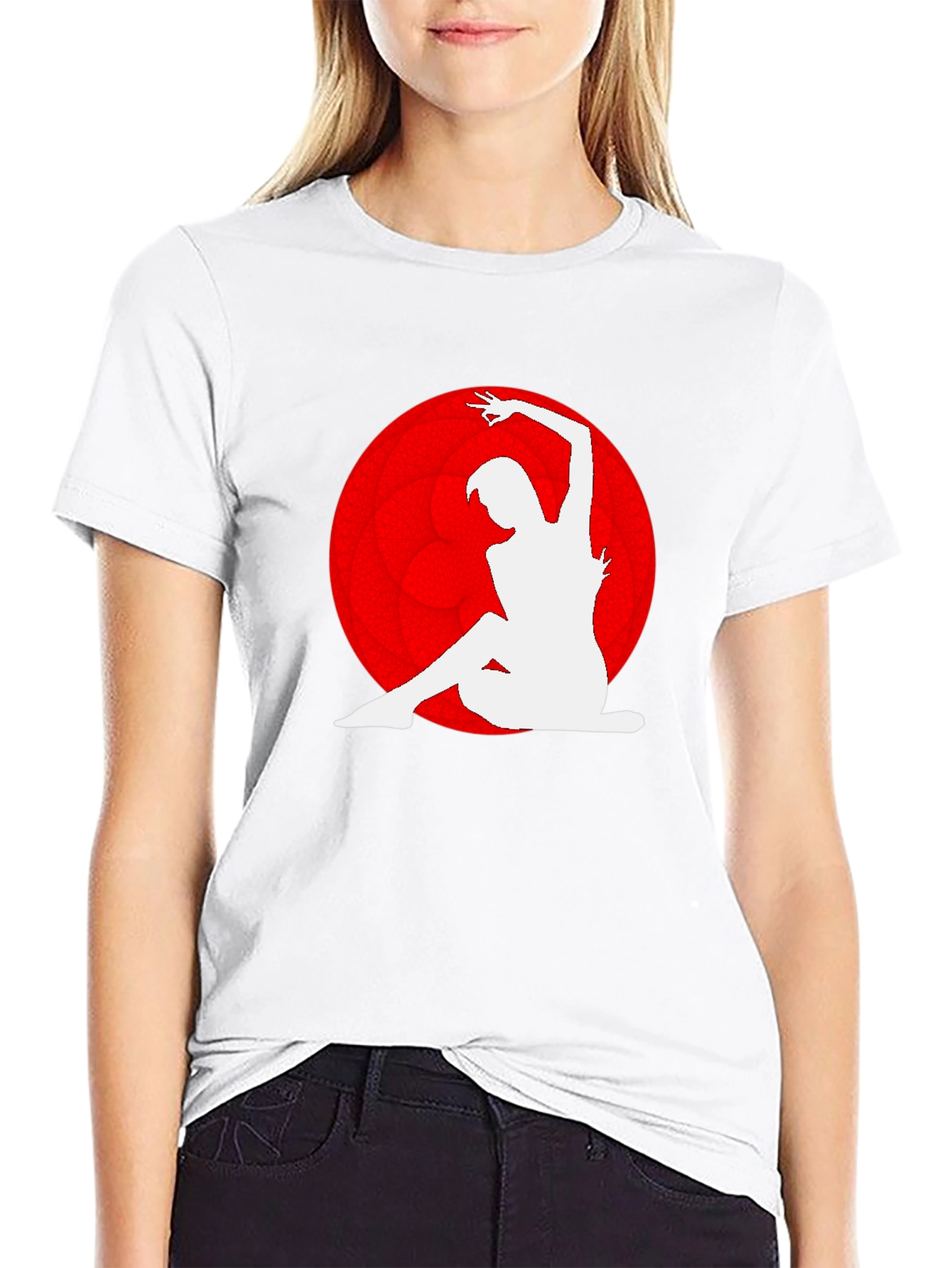 Silhouette Dance Graphic Print T-Shirt