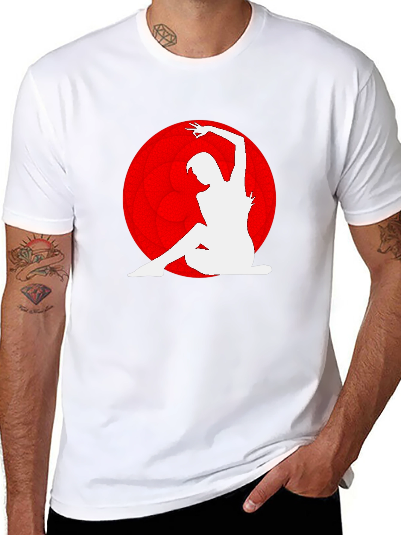 Silhouette Dance Graphic Print T-Shirt