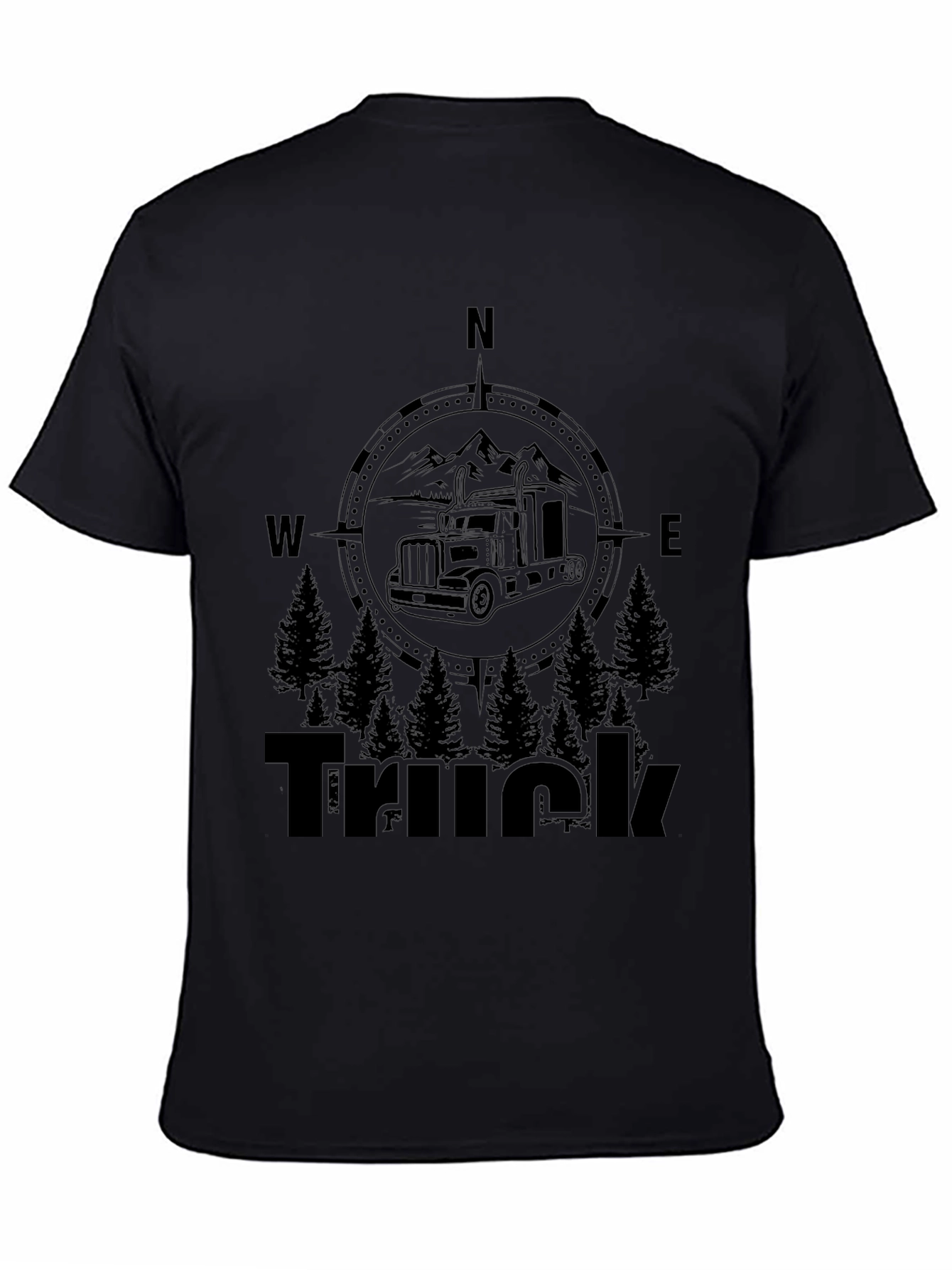 Truck Compass Graphic T-Shirt