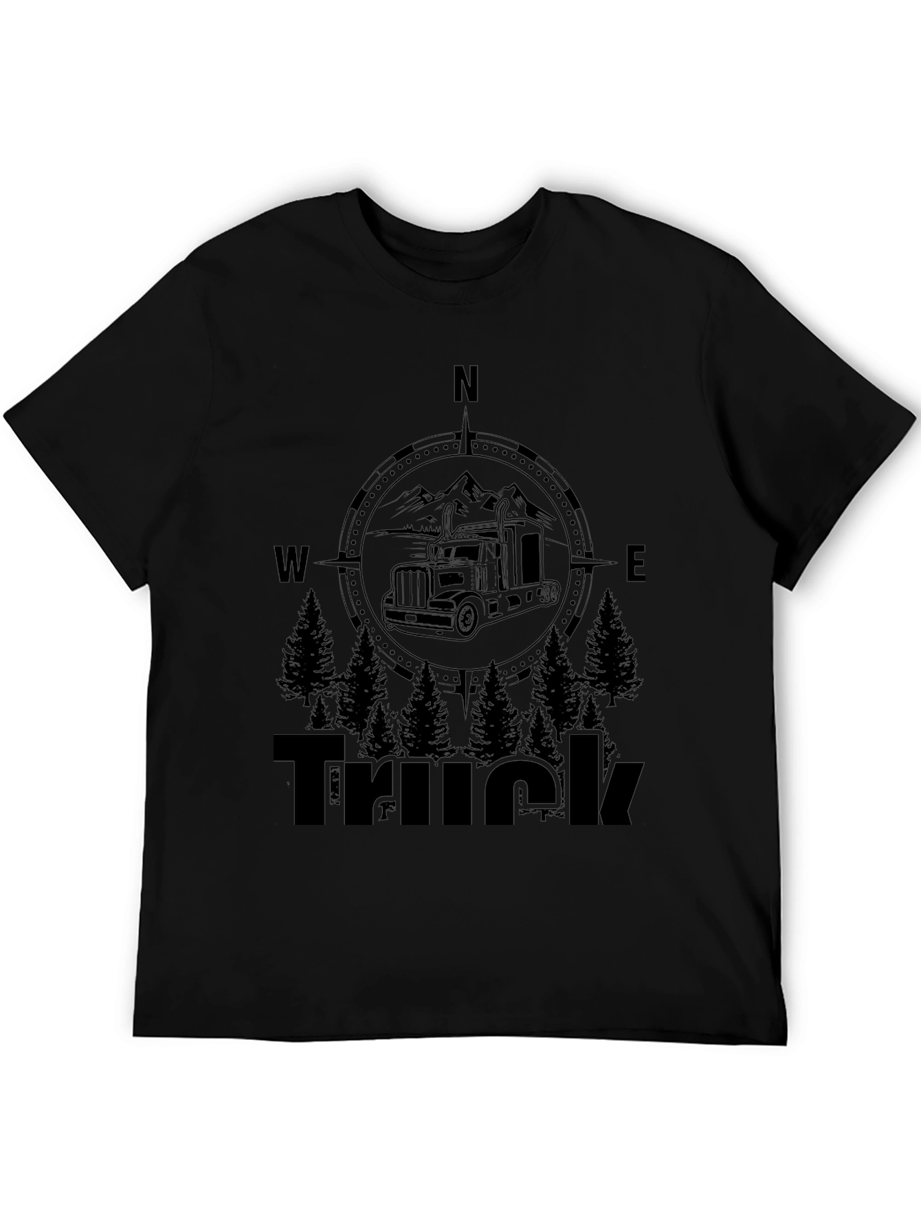 Truck Compass Graphic T-Shirt