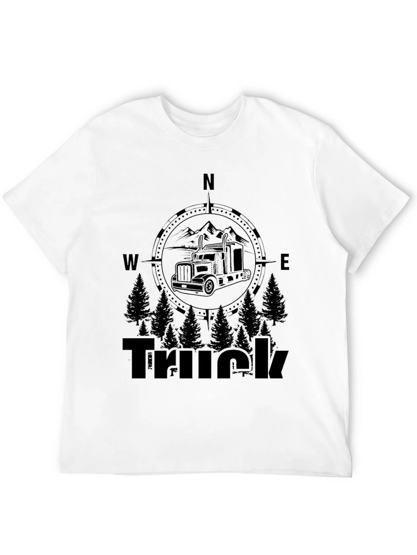 Truck Compass Graphic T-Shirt