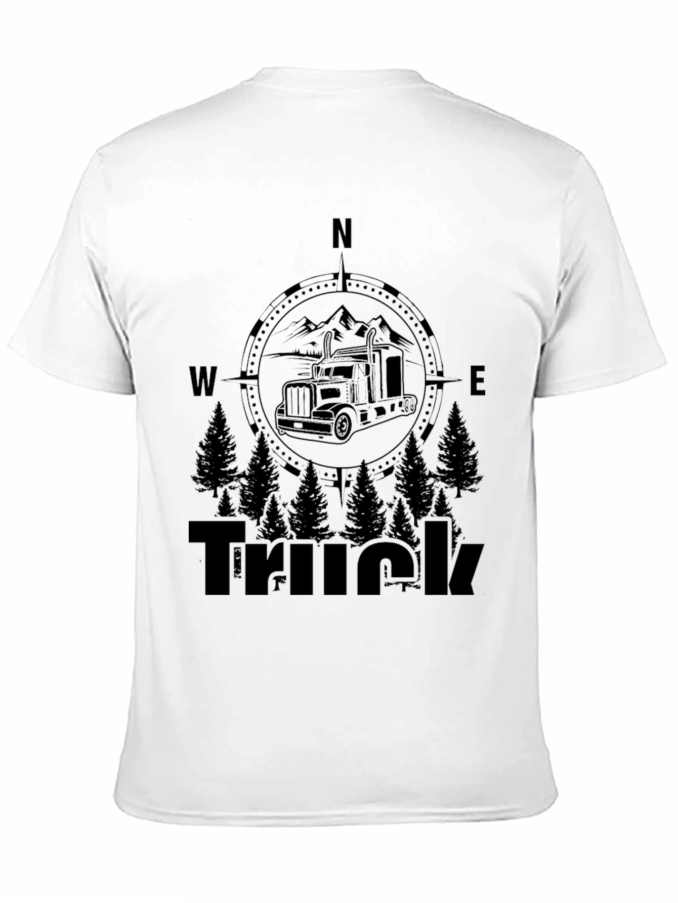 Truck Compass Graphic T-Shirt