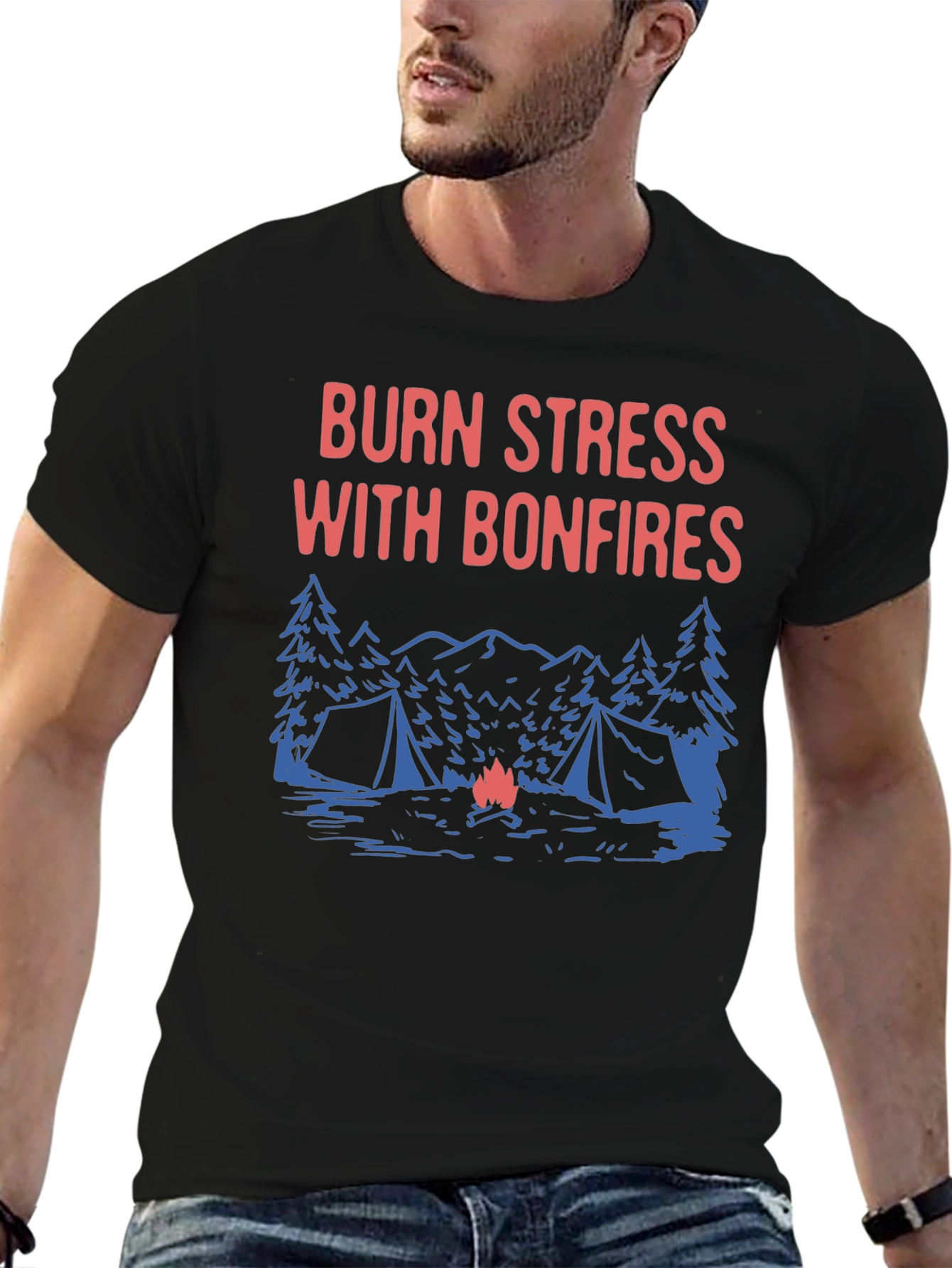 Burn Stress With Bonfires T-Shirt