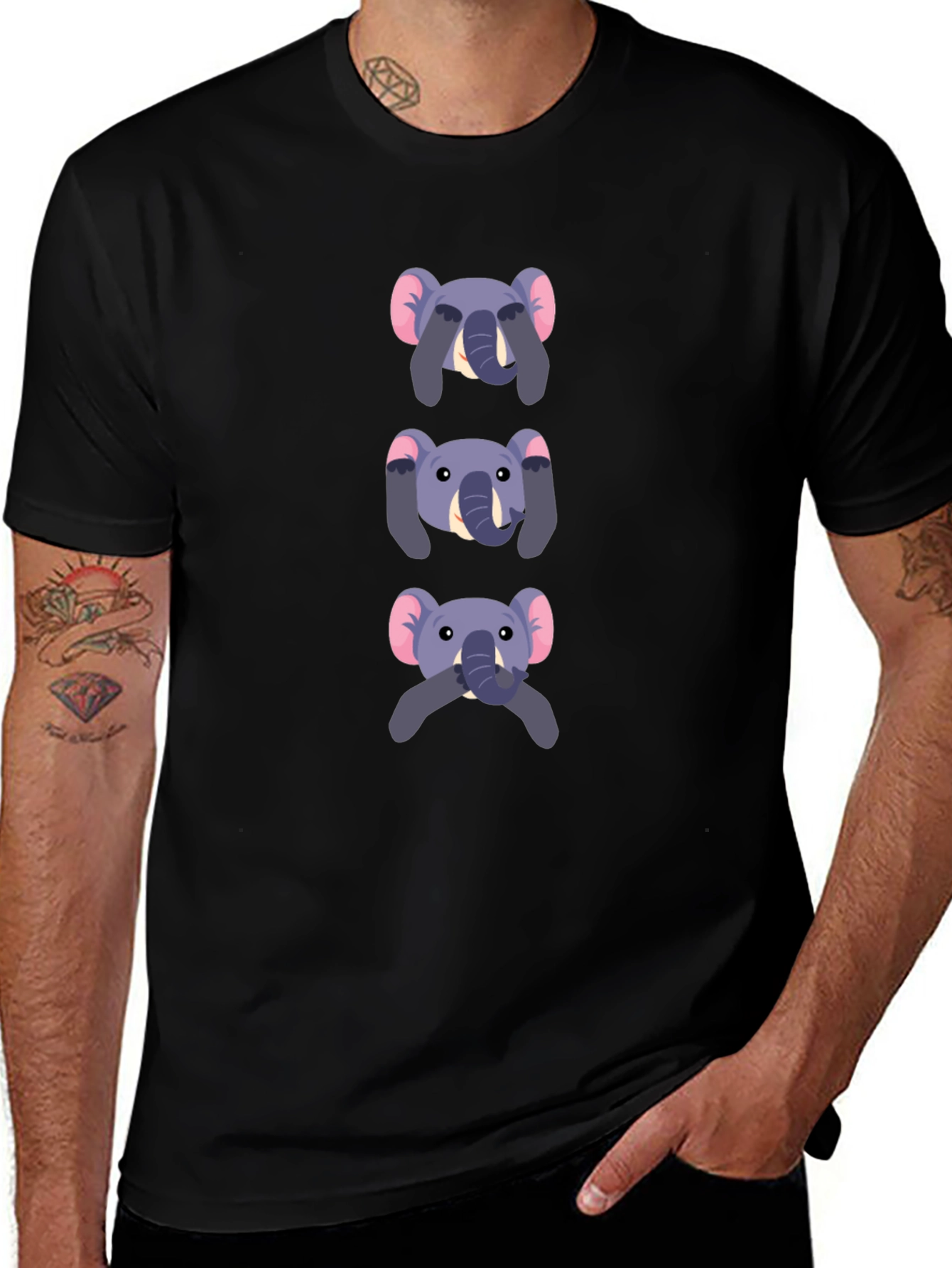 Elephant See No Evil Graphic T-Shirt