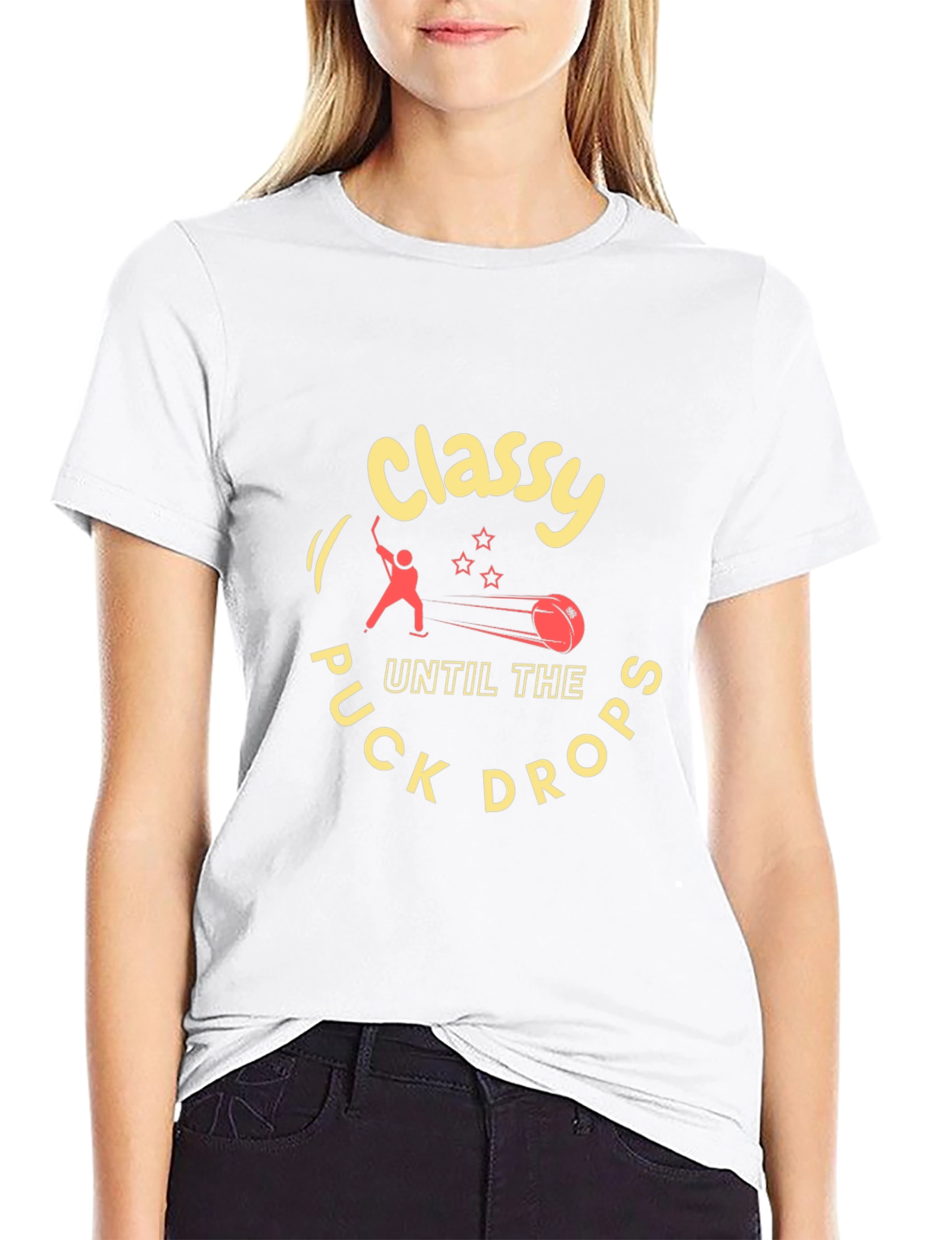 Classy Until The Puck Drops Hockey T-Shirt
