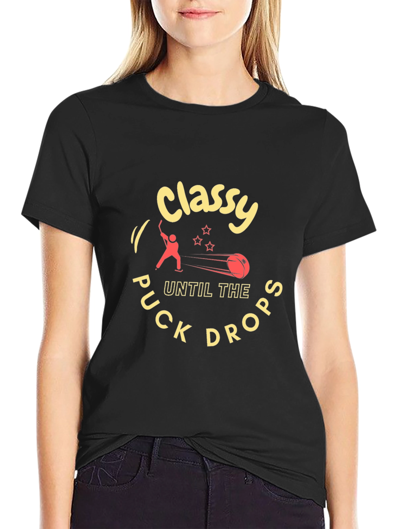 Classy Until The Puck Drops Hockey T-Shirt