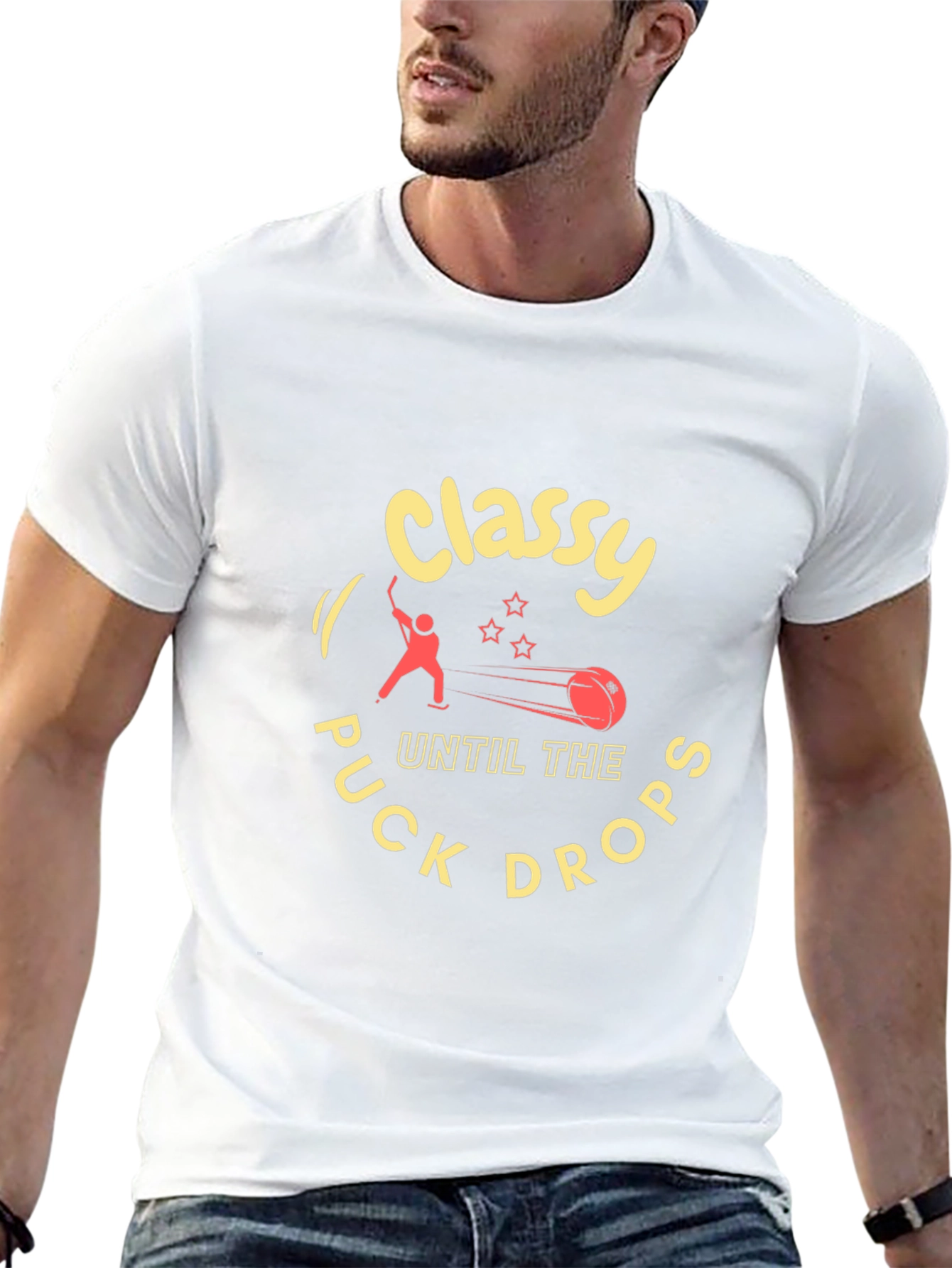 Classy Until The Puck Drops Hockey T-Shirt