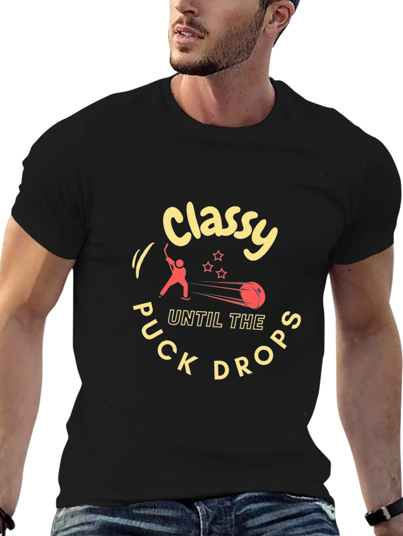 Classy Until The Puck Drops Hockey T-Shirt