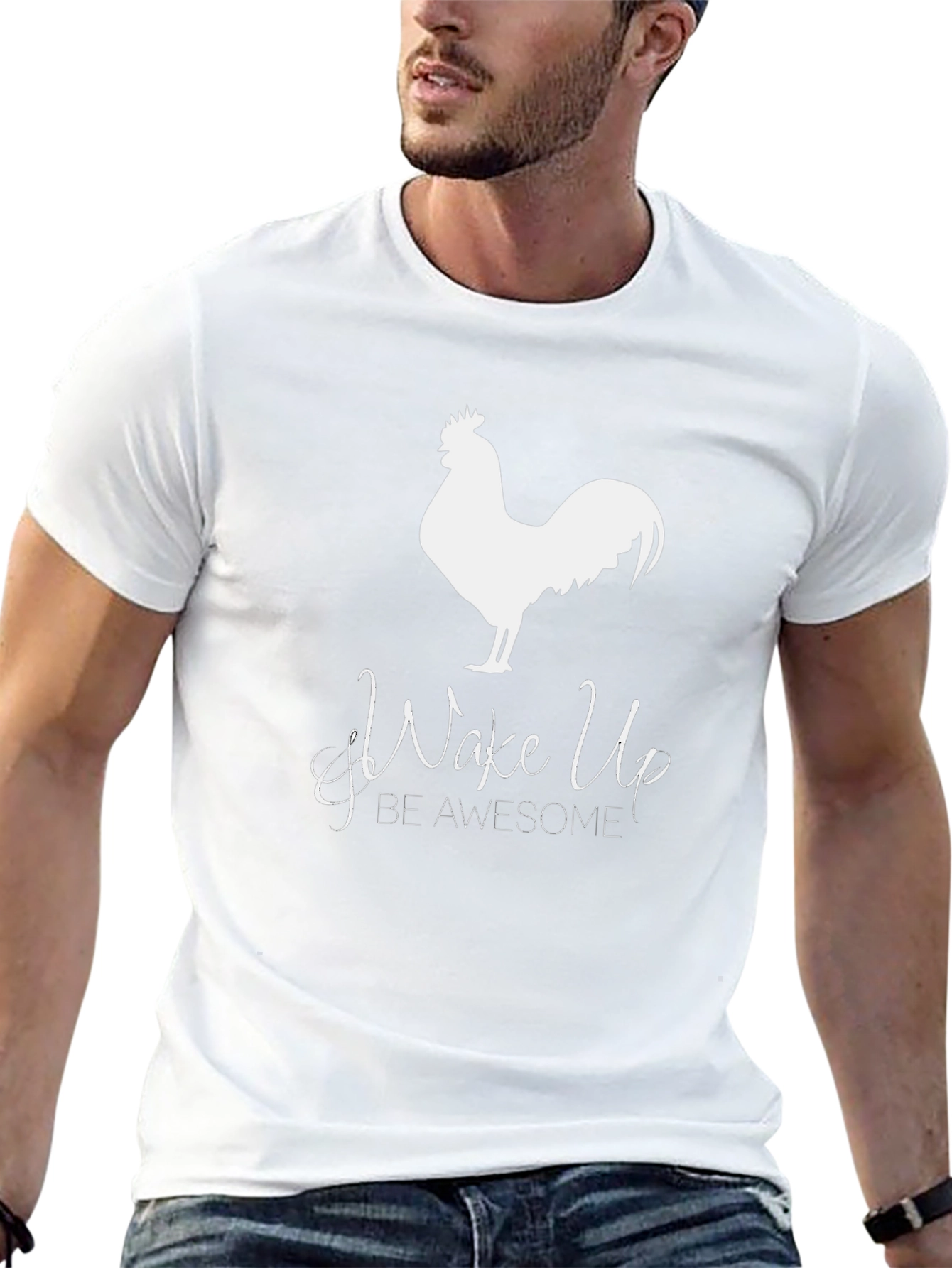 Wake Up Awesome Rooster Graphic Tee