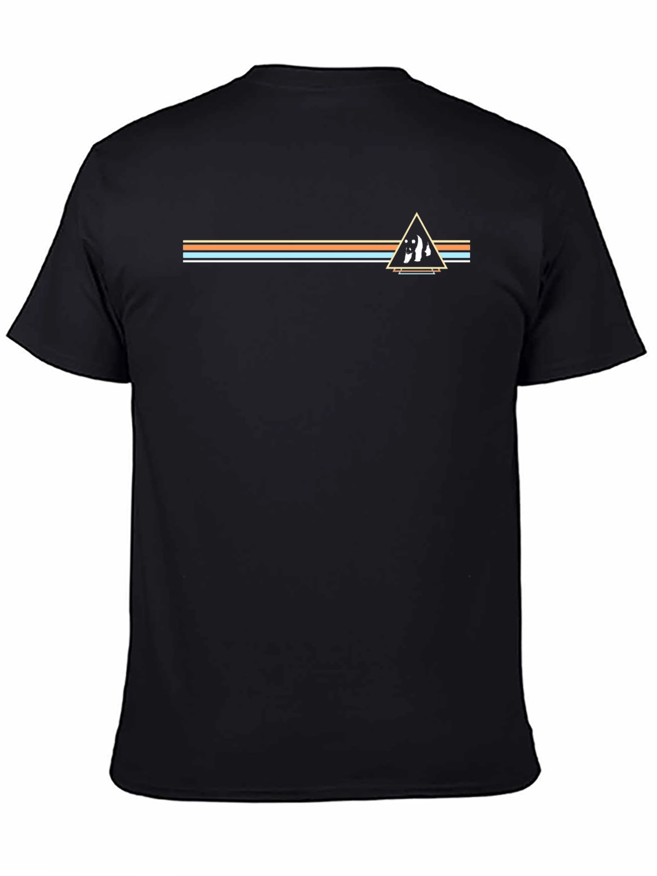 Retro Striped Triangle Graphic Tee