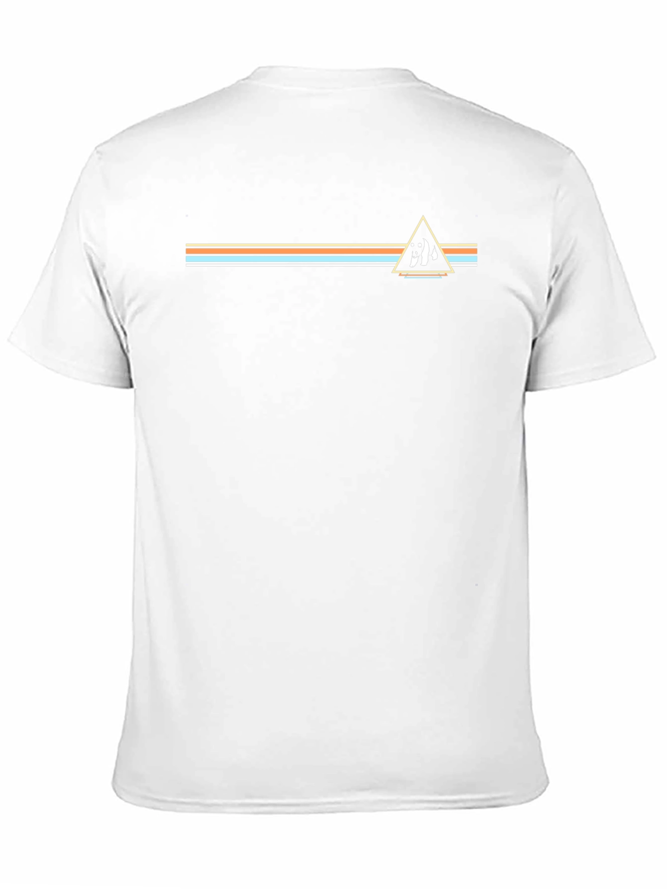 Retro Striped Triangle Graphic Tee