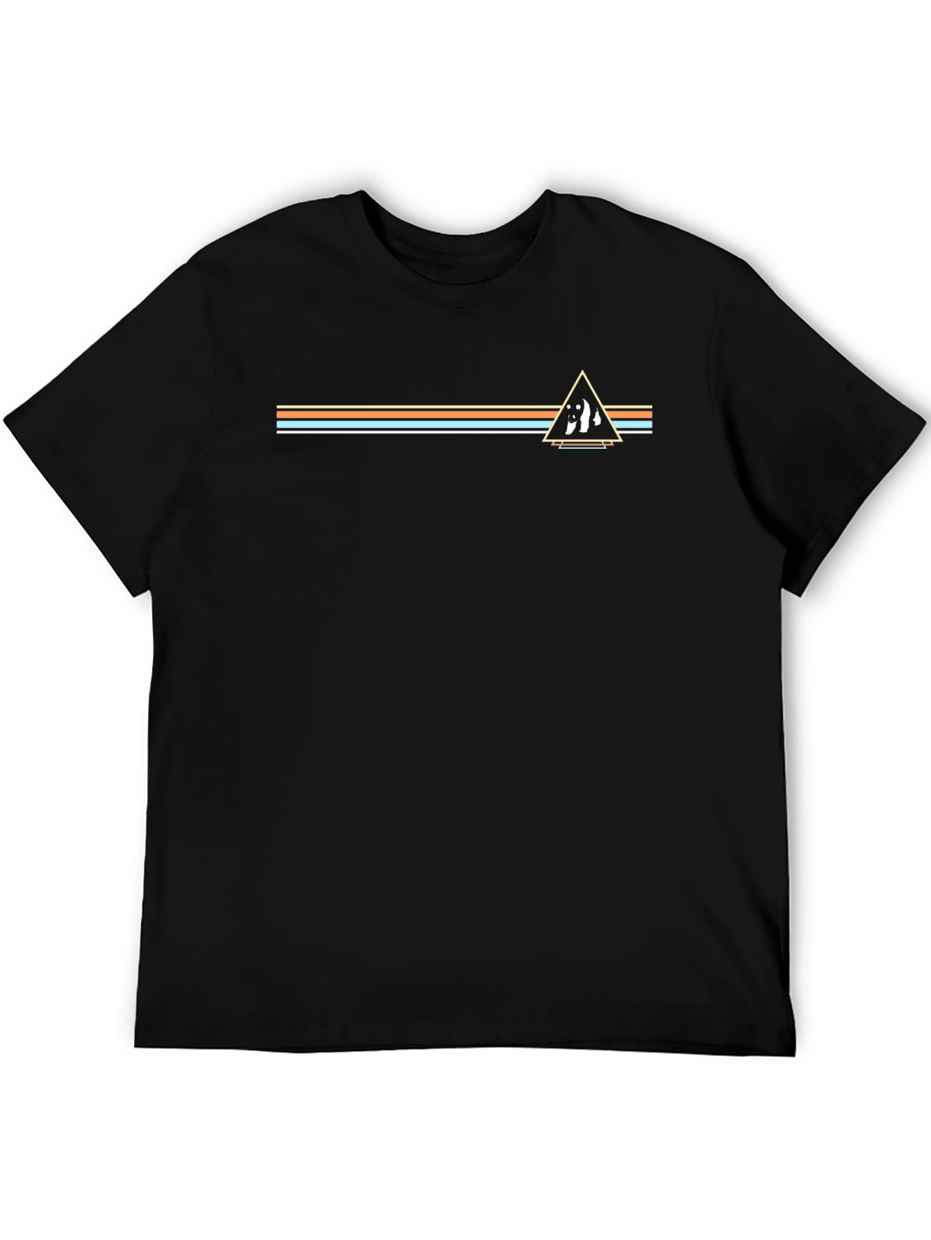 Retro Striped Triangle Graphic Tee