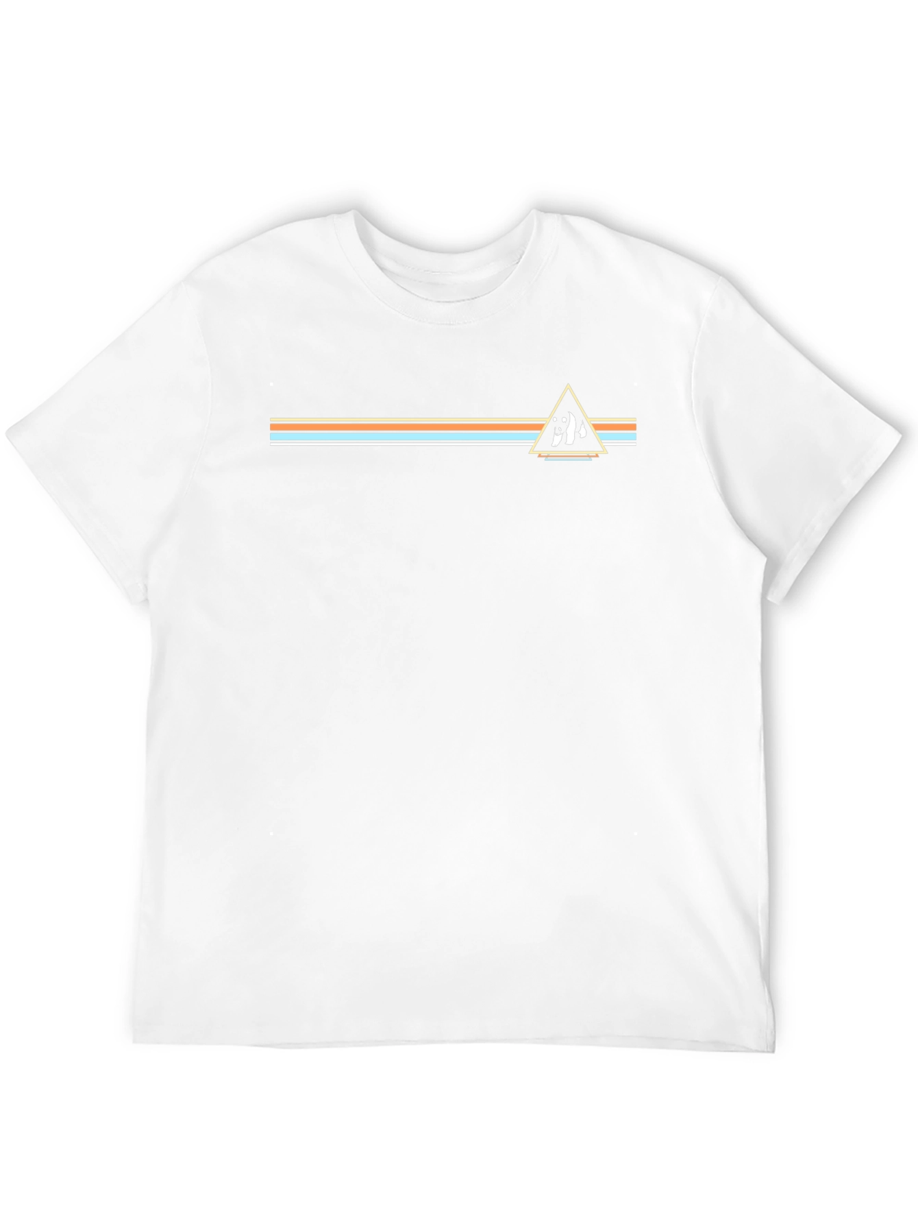 Retro Striped Triangle Graphic Tee