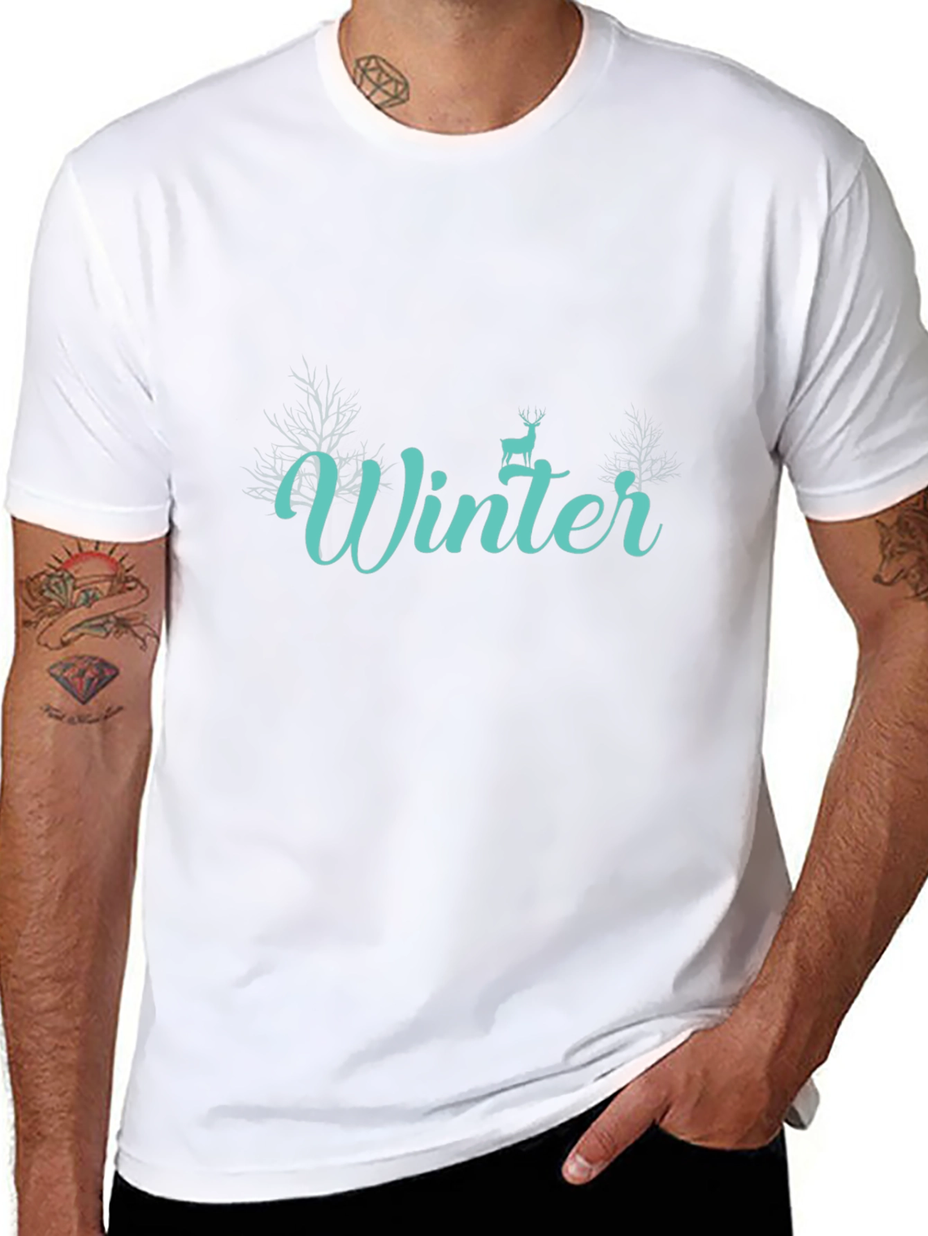 Winter Graphic Tee - Stylish Holiday Season Apparel