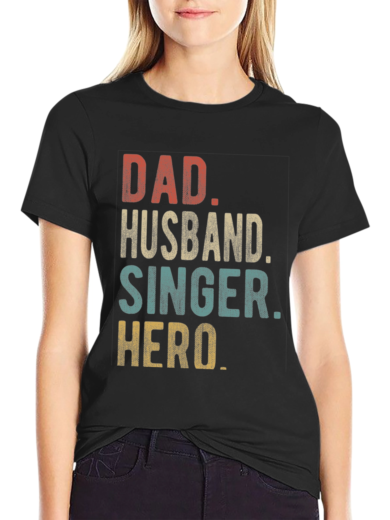 Dad Husband Singer Hero Graphic T-Shirt