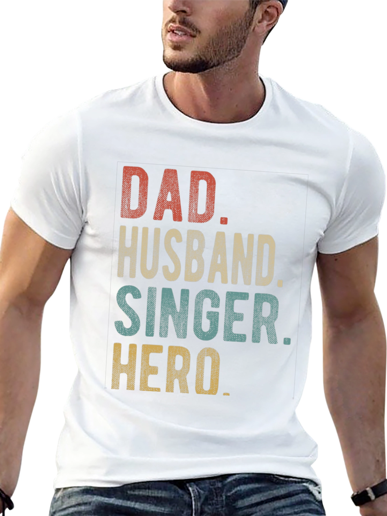 Dad Husband Singer Hero Graphic T-Shirt