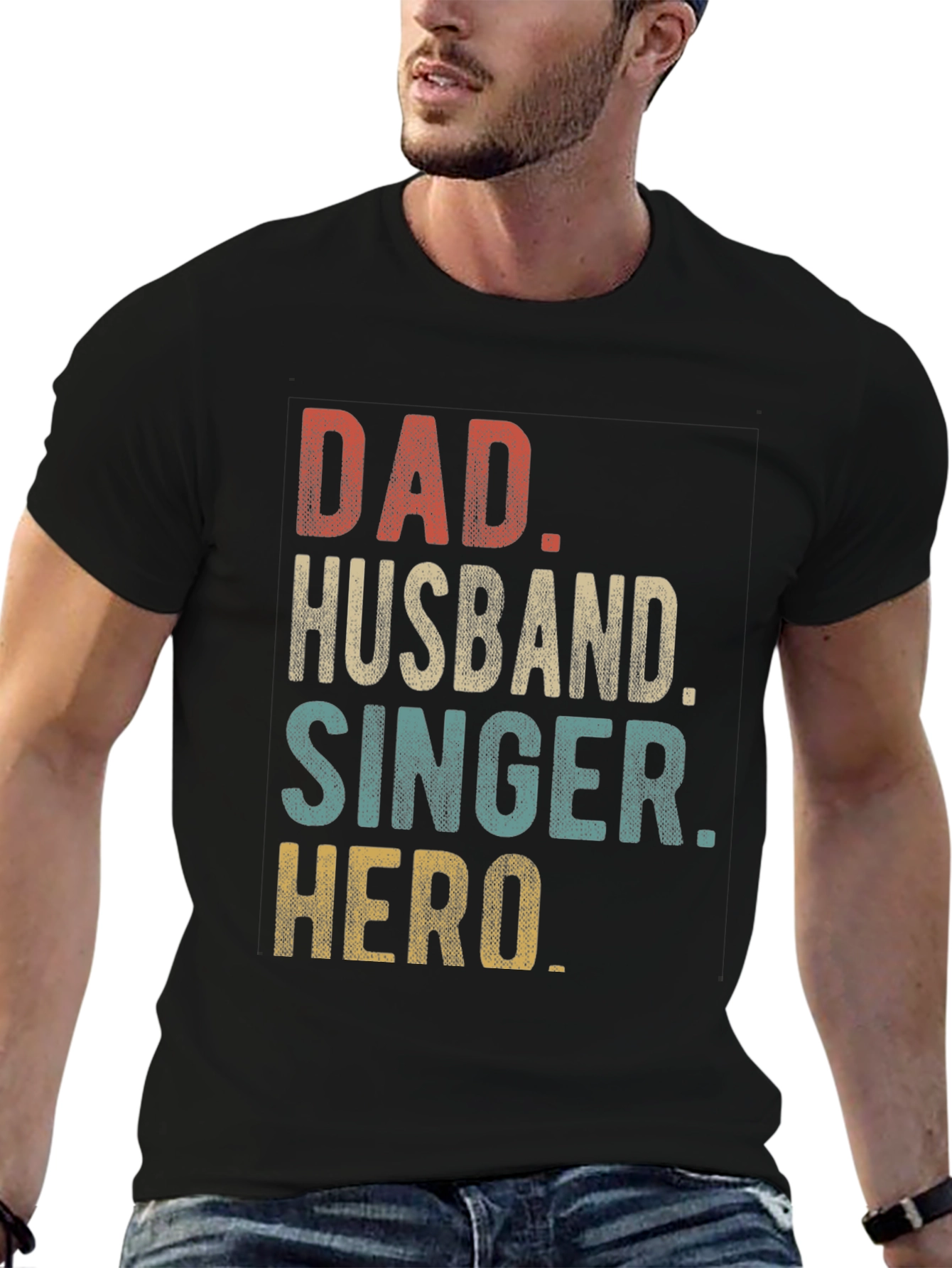 Dad Husband Singer Hero Graphic T-Shirt