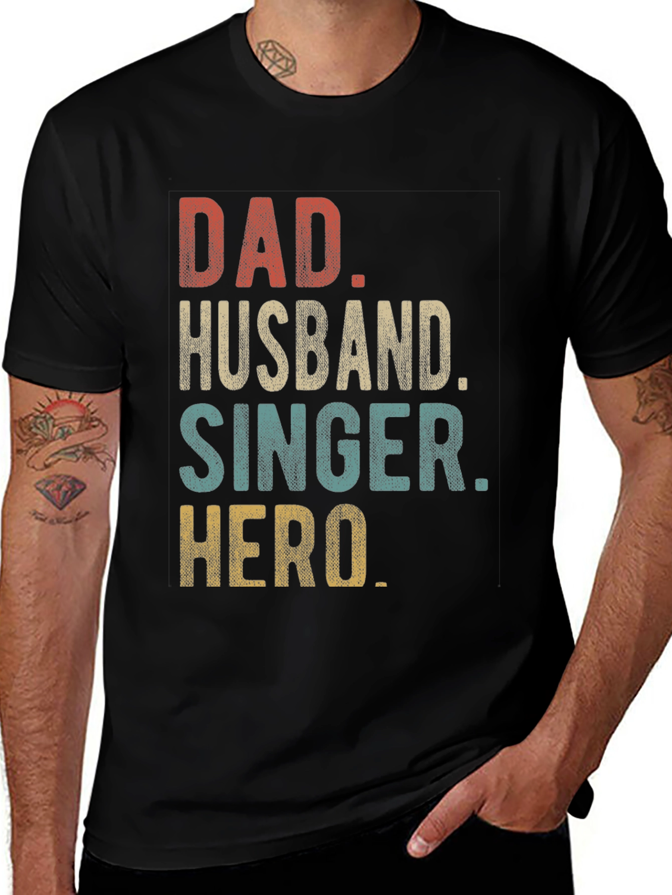 Dad Husband Singer Hero Graphic T-Shirt