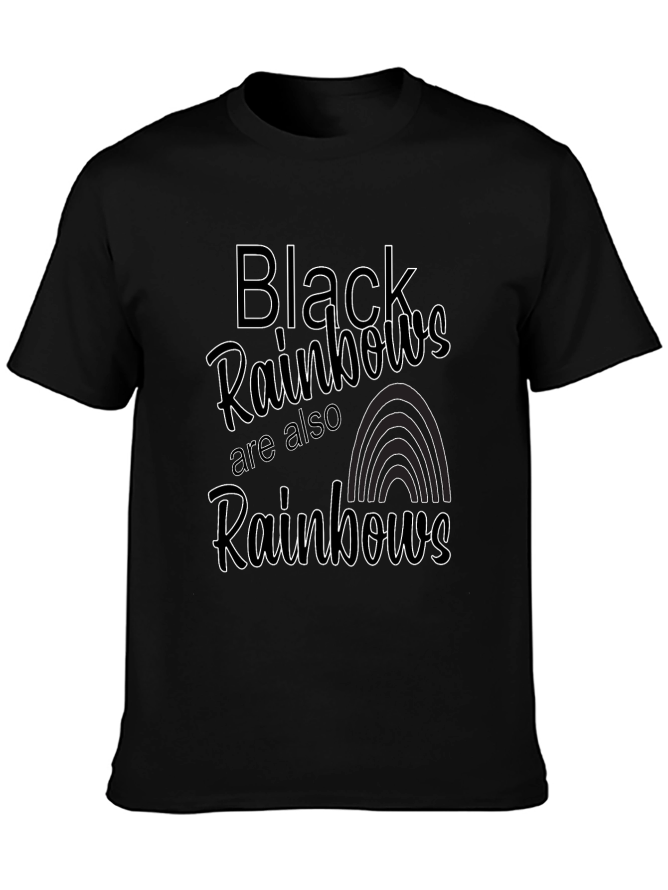 Black Rainbows Graphic Tee
