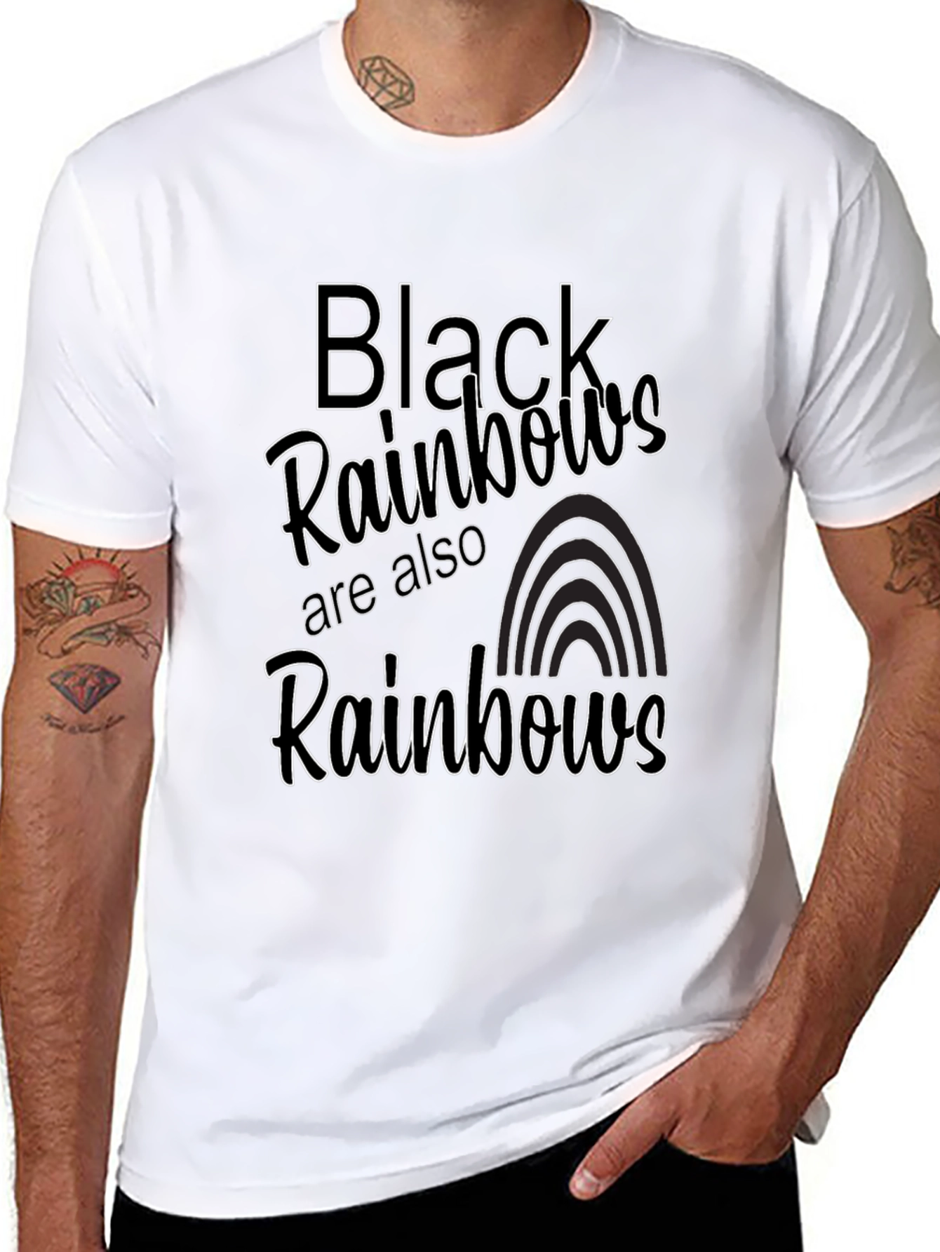 Black Rainbows Graphic Tee