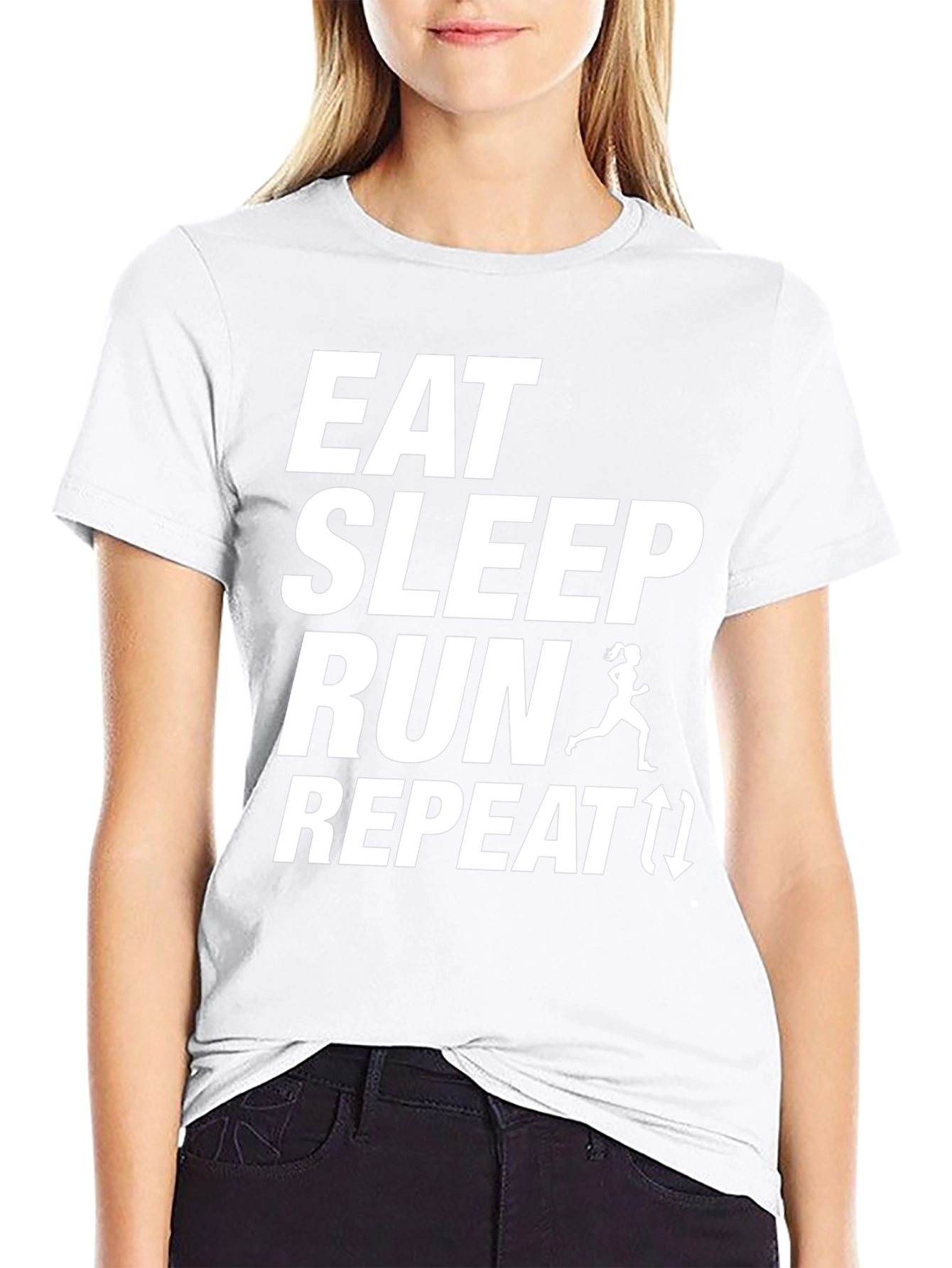 Eat Sleep Run Repeat T-Shirt - Fitness Apparel