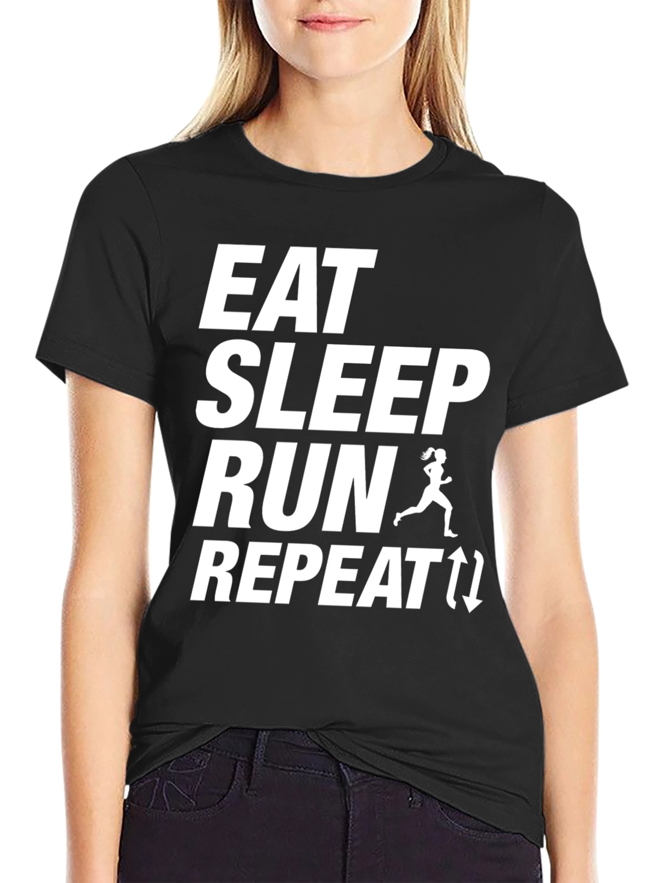 Eat Sleep Run Repeat T-Shirt - Fitness Apparel