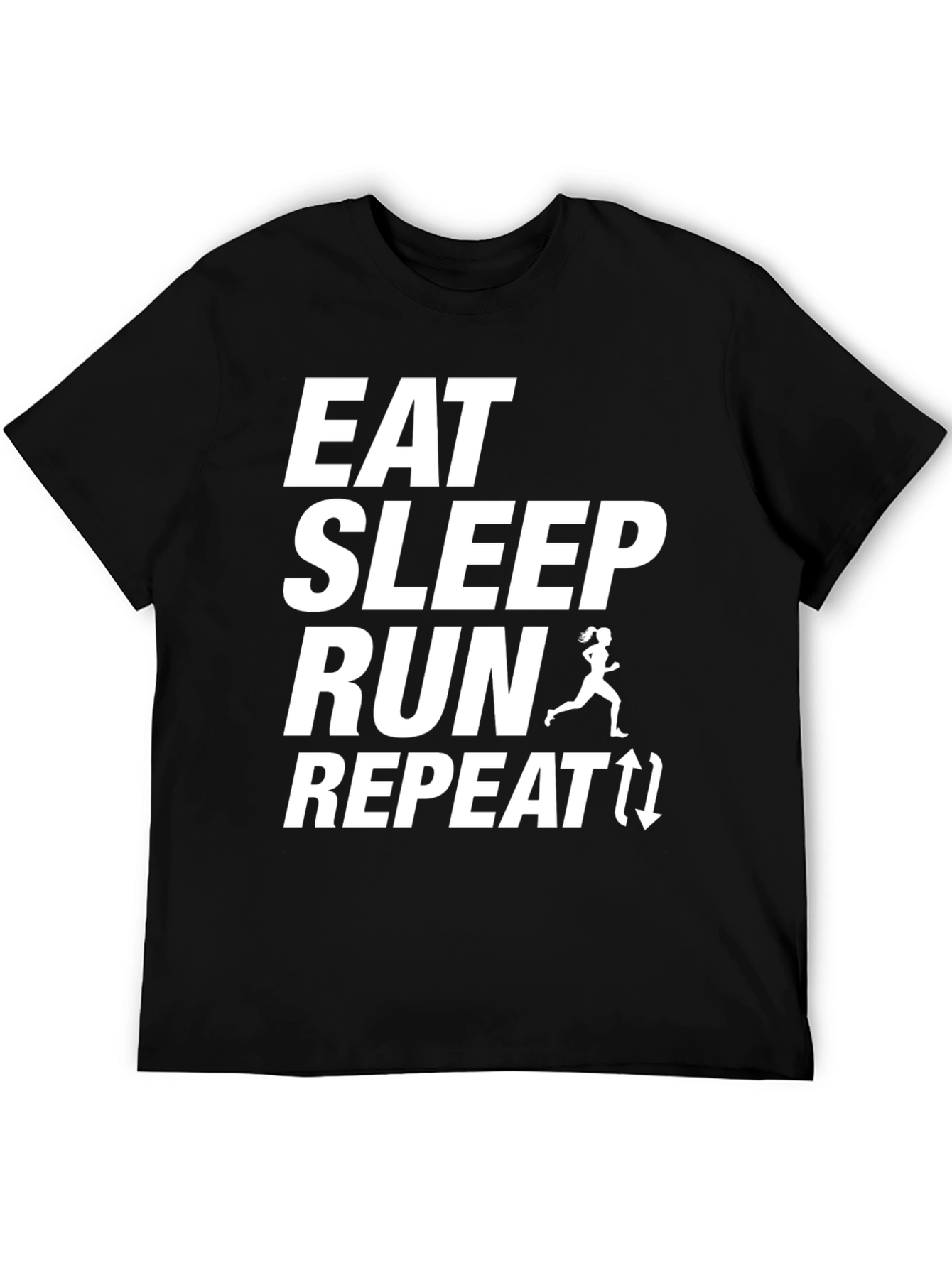 Eat Sleep Run Repeat T-Shirt - Fitness Apparel