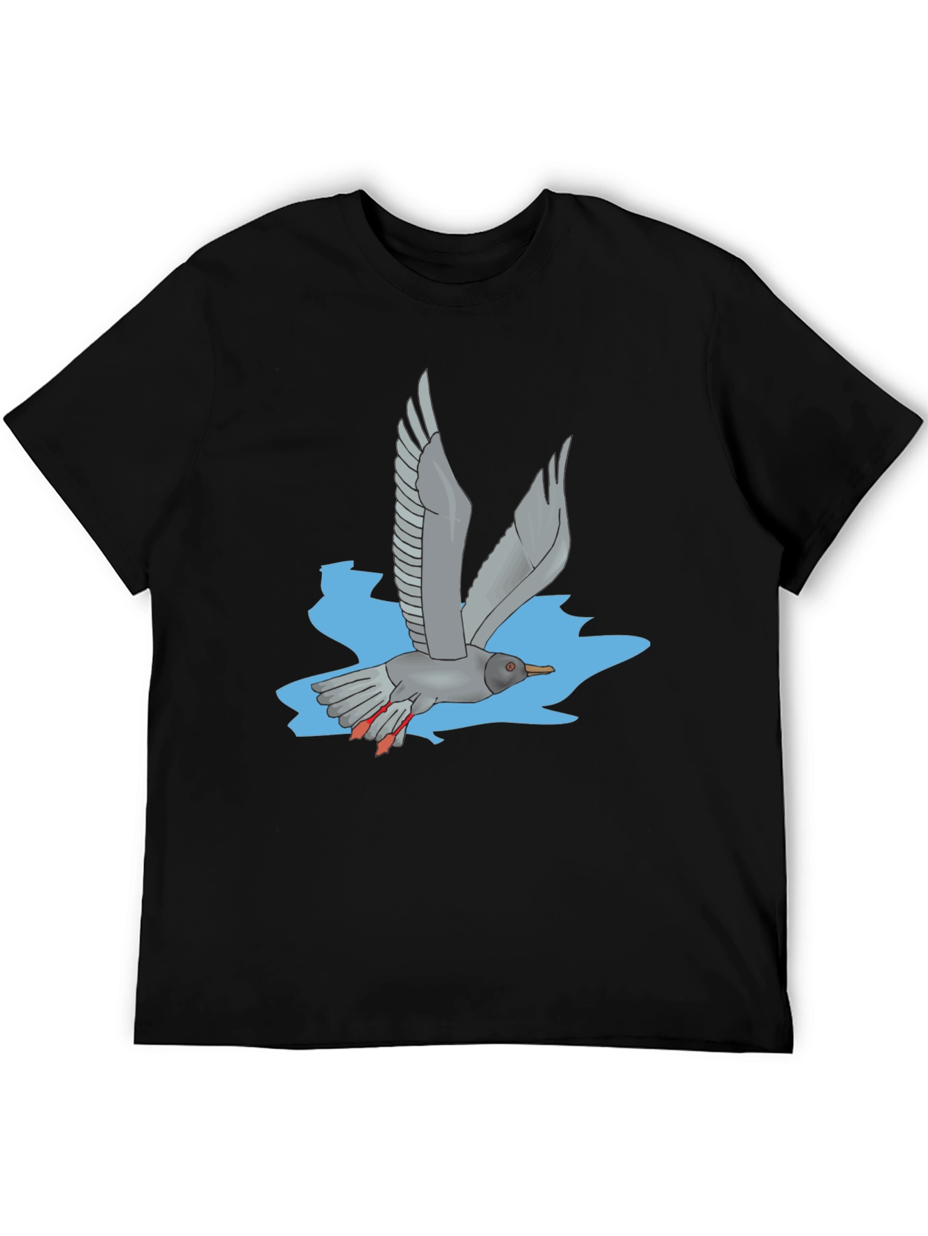 Seagull Graphic Black T-Shirt