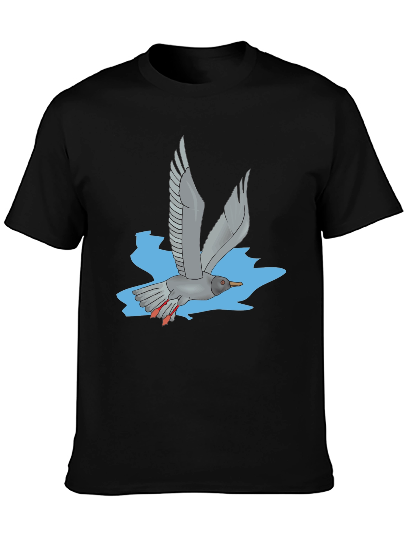 Seagull Graphic Black T-Shirt