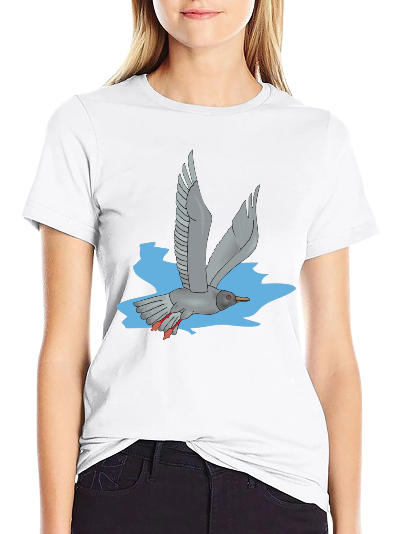 Seagull Graphic Black T-Shirt