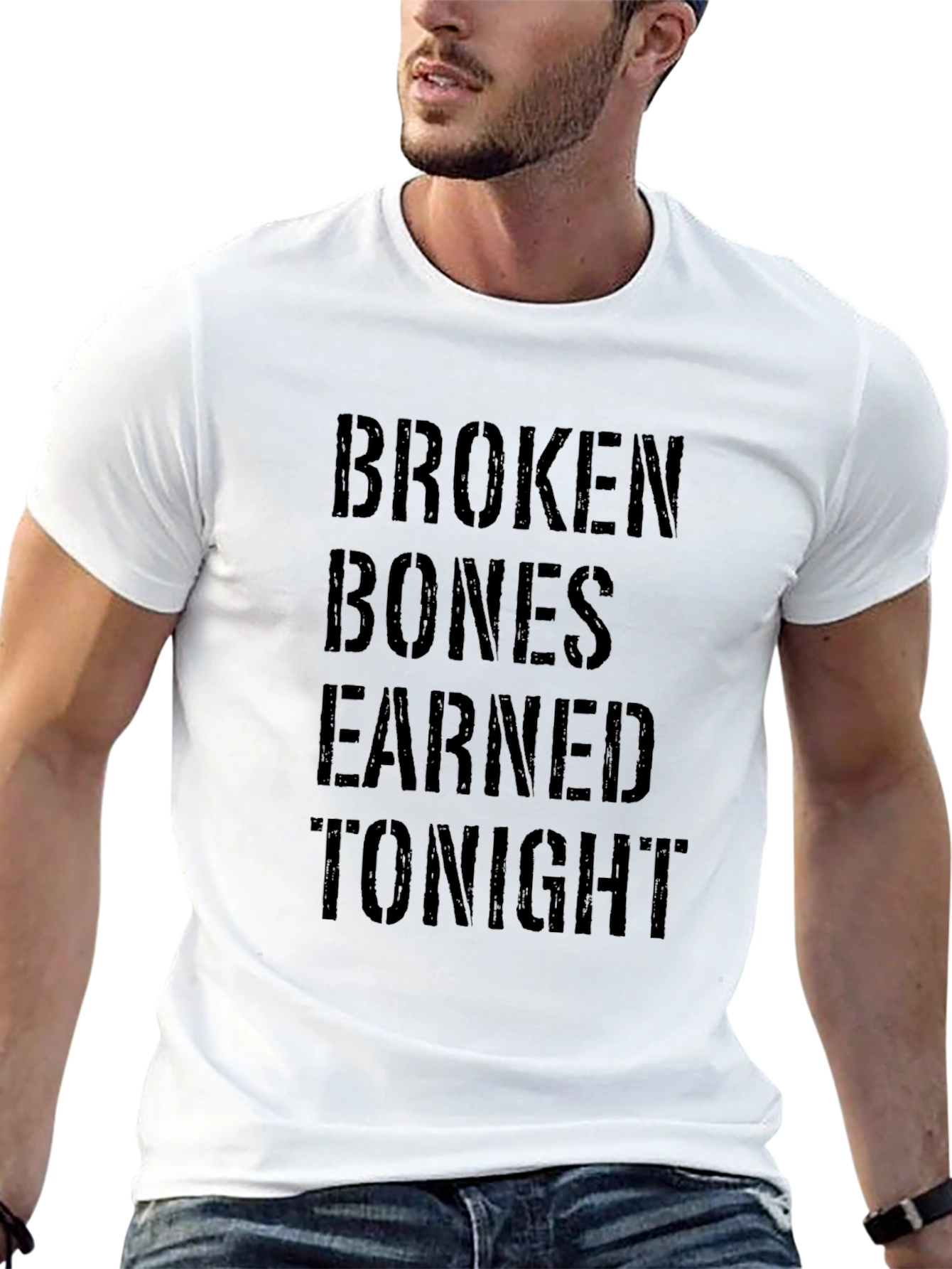 Broken Bones Earned Tonight Black T-Shirt