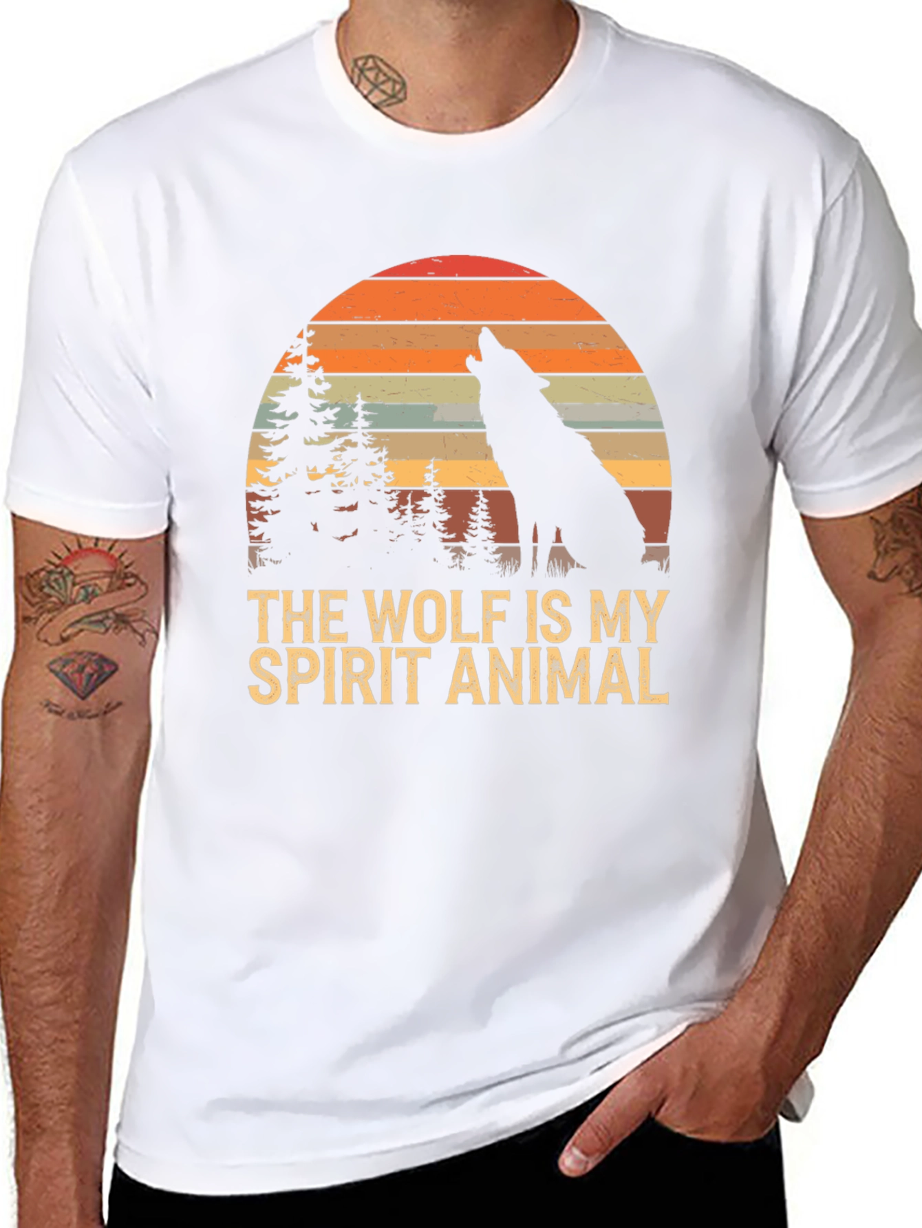 Wolf Spirit Animal T-Shirt - Nature Inspired Graphic Tee