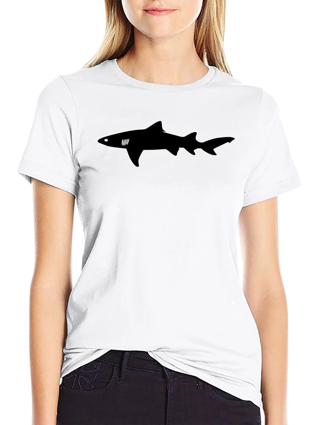 Black Shark Graphic Tee - Mens Casual Shirt