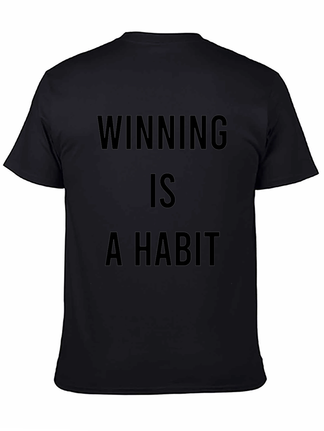 Winning is a Habit Mens Black T-Shirt