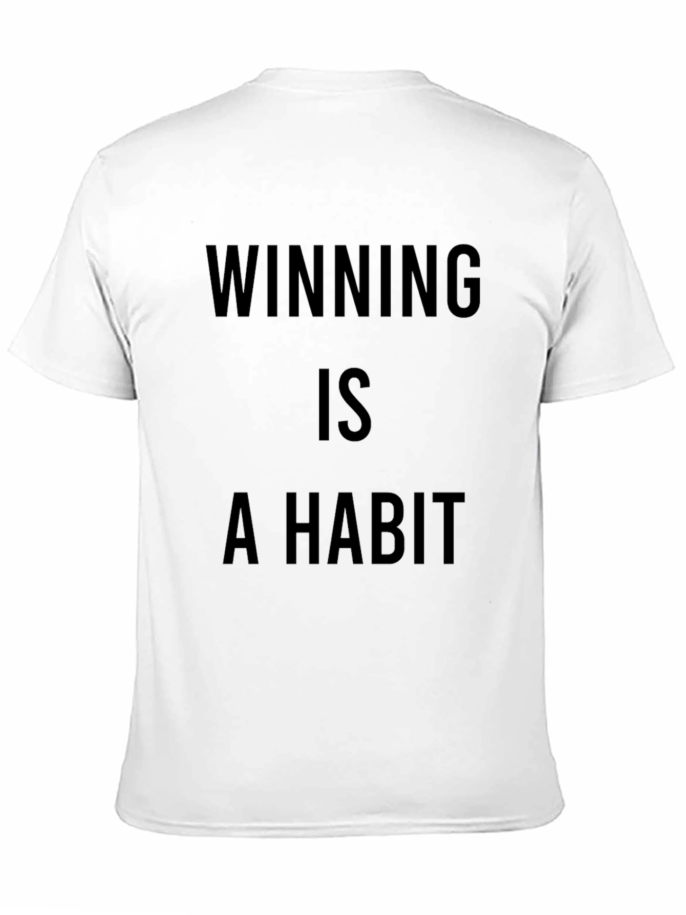 Winning is a Habit Mens Black T-Shirt