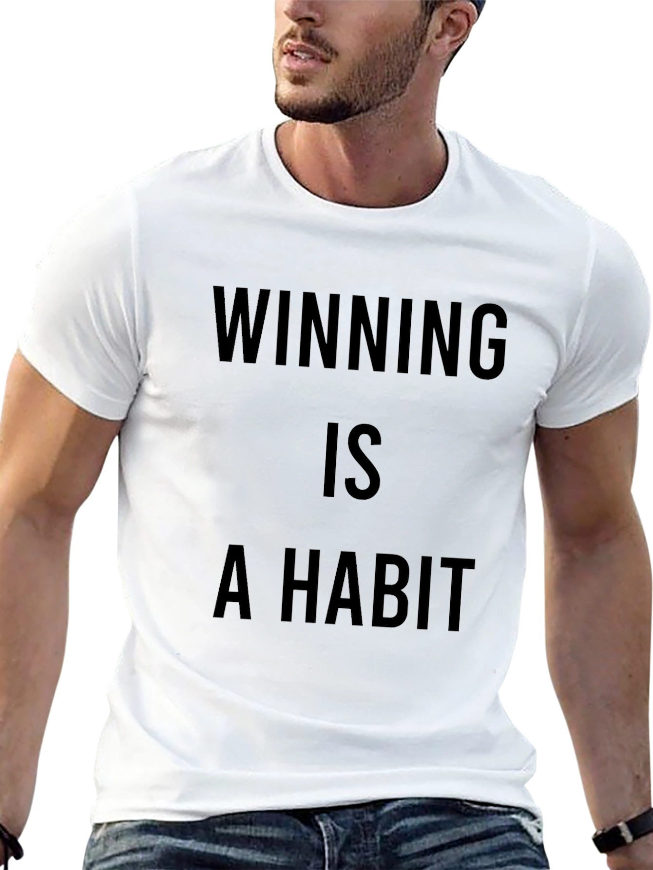 Winning is a Habit Mens Black T-Shirt
