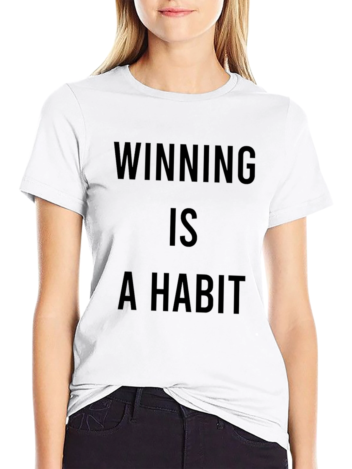 Winning is a Habit Mens Black T-Shirt