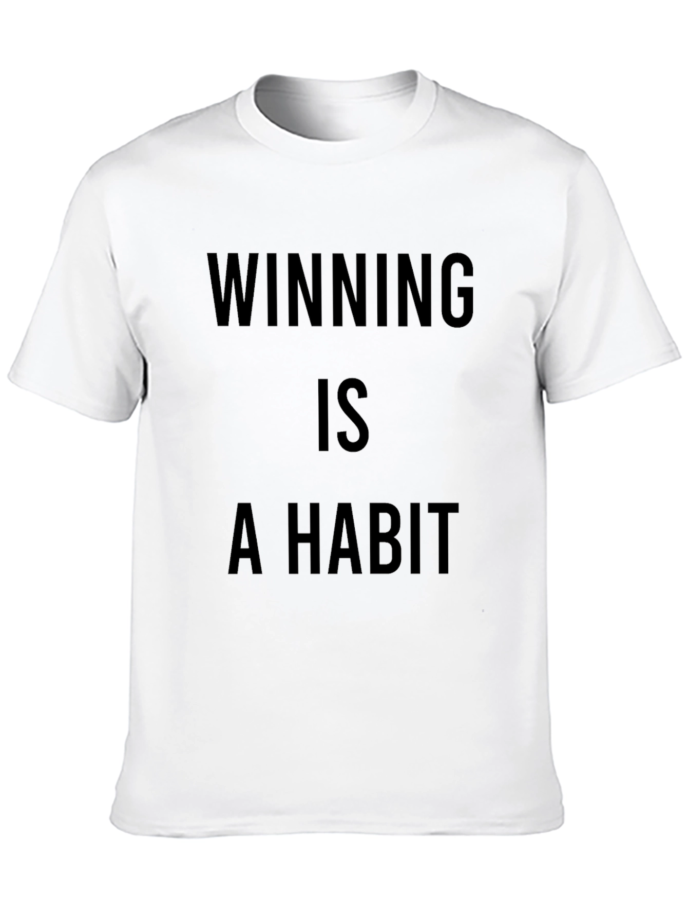 Winning is a Habit Mens Black T-Shirt