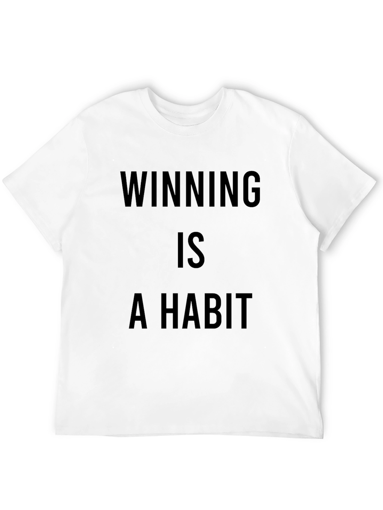 Winning is a Habit Mens Black T-Shirt