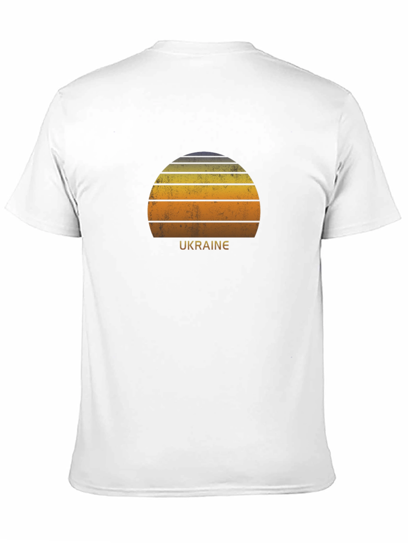 Ukraine Retro Sunset Graphic Tee - Stylish Black T-Shirt
