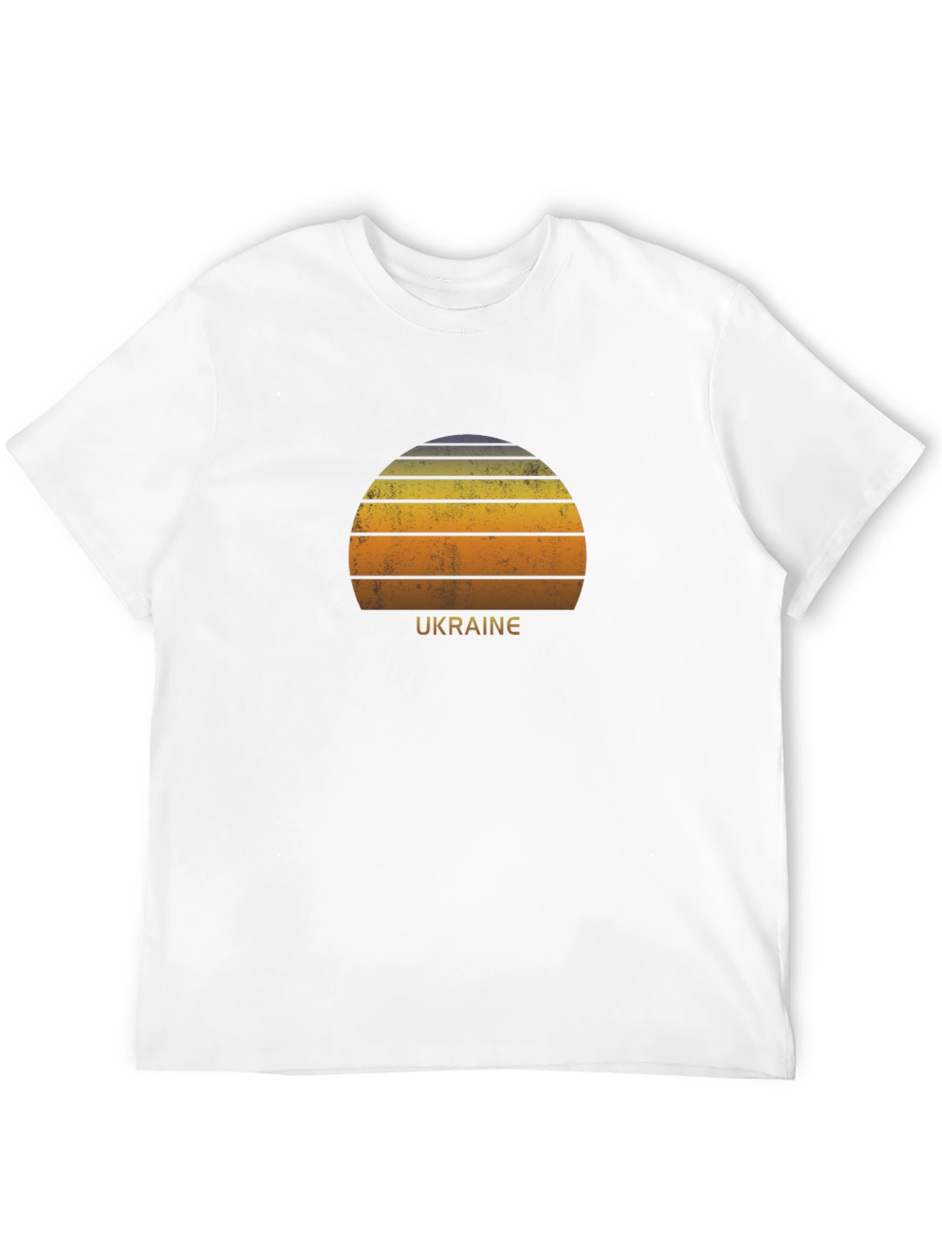 Ukraine Retro Sunset Graphic Tee - Stylish Black T-Shirt