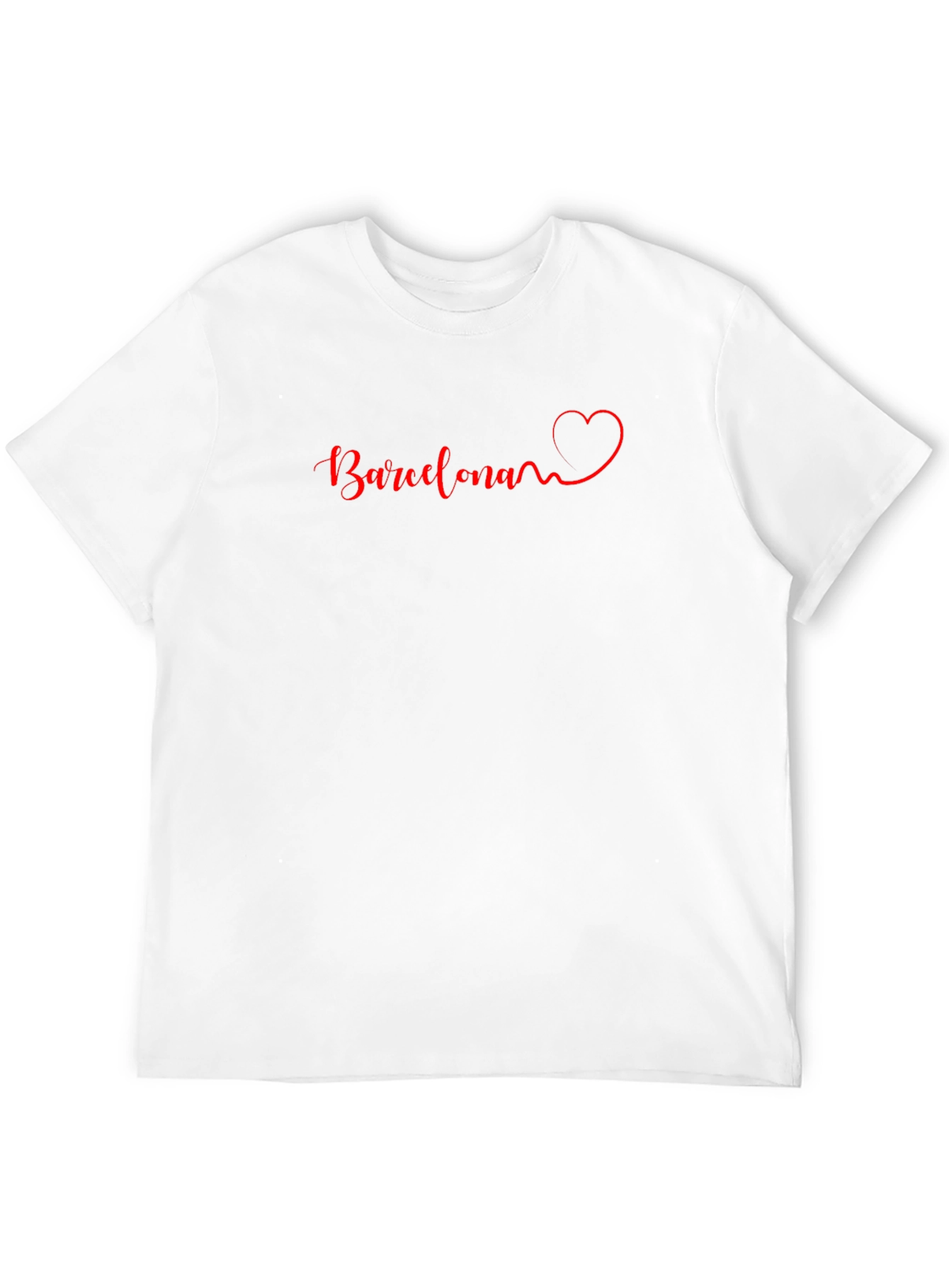 Barcelona Heart Graphic Black T-Shirt