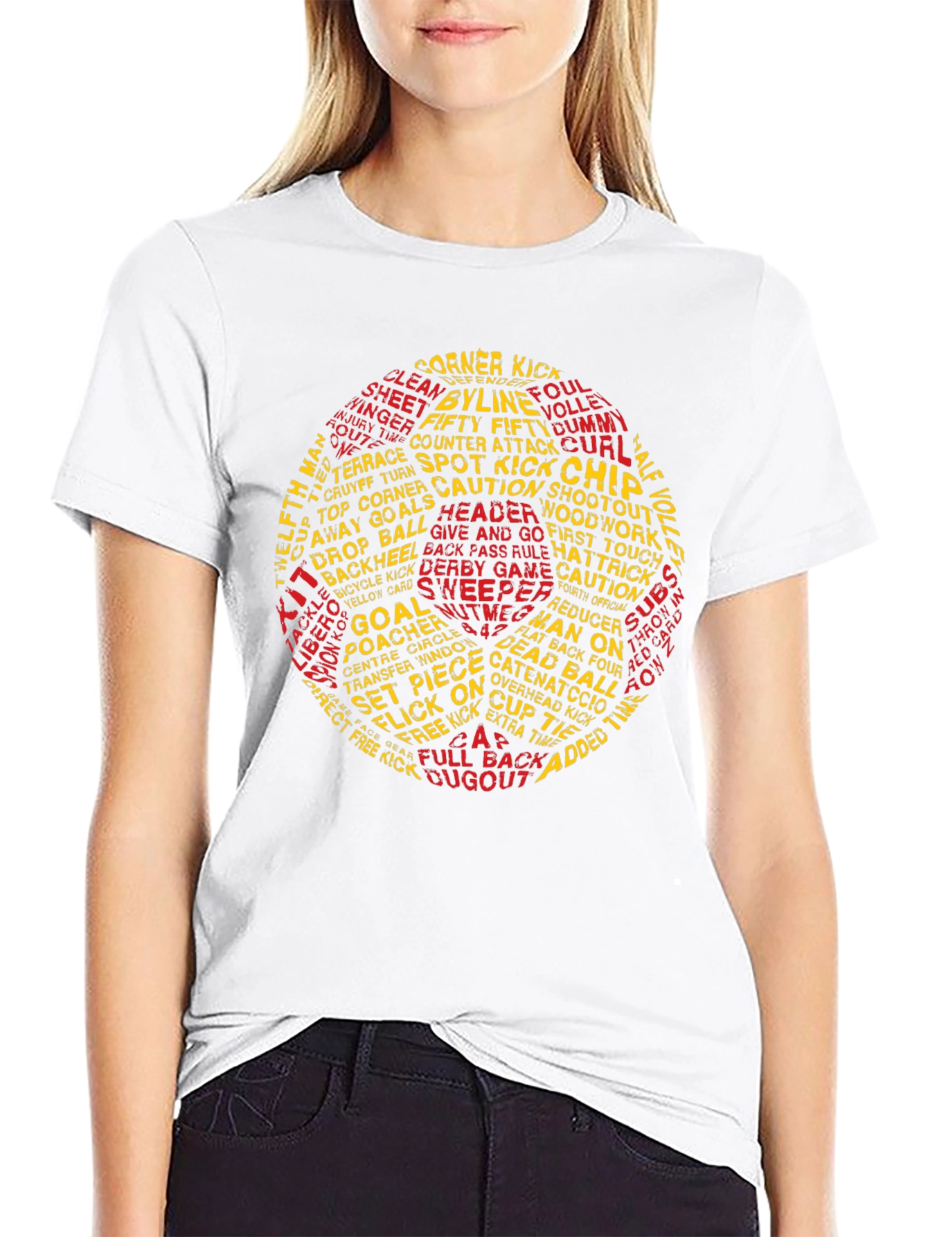 Soccer Word Art T-Shirt - Football Fan Tee