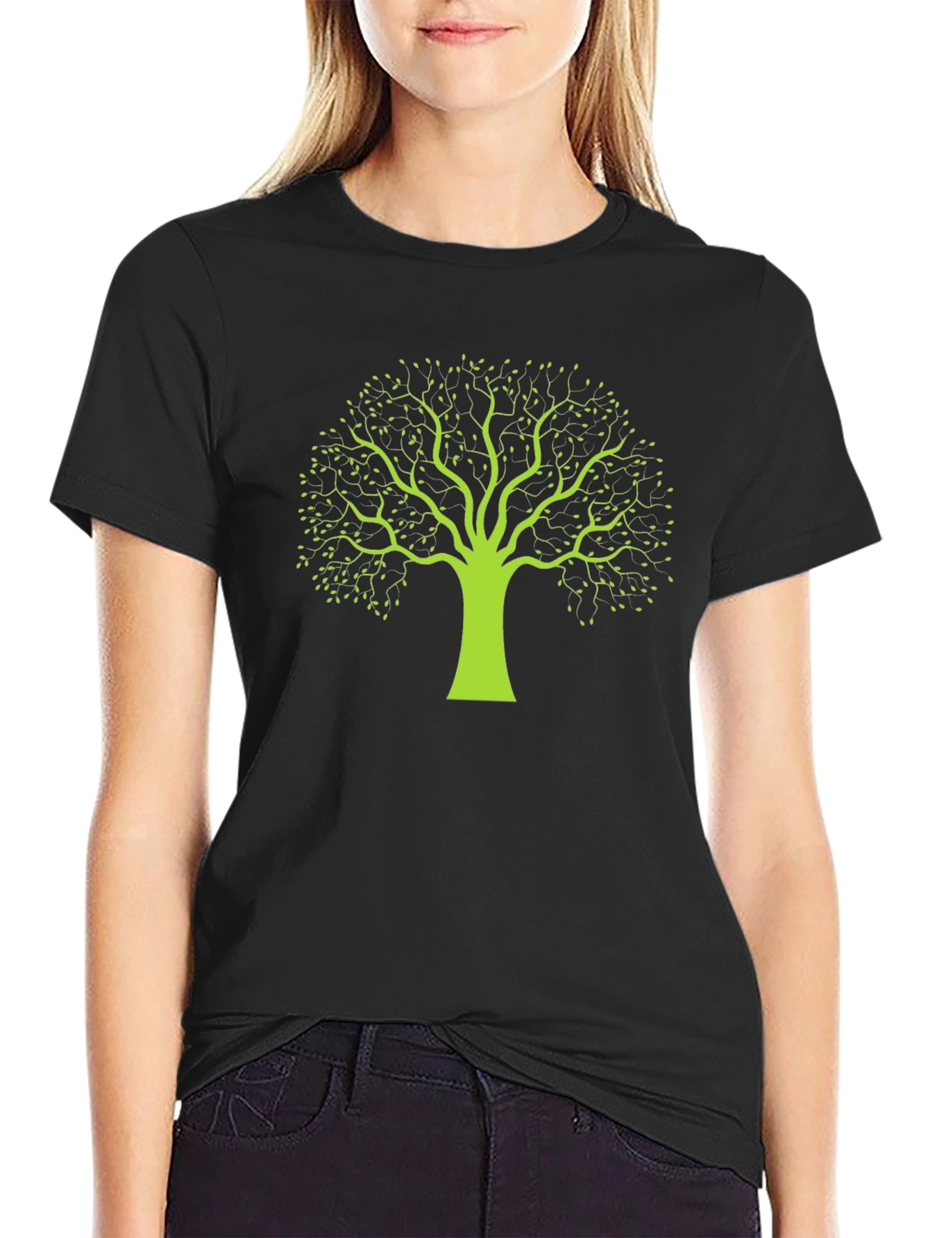 Tree Graphic Black T-Shirt