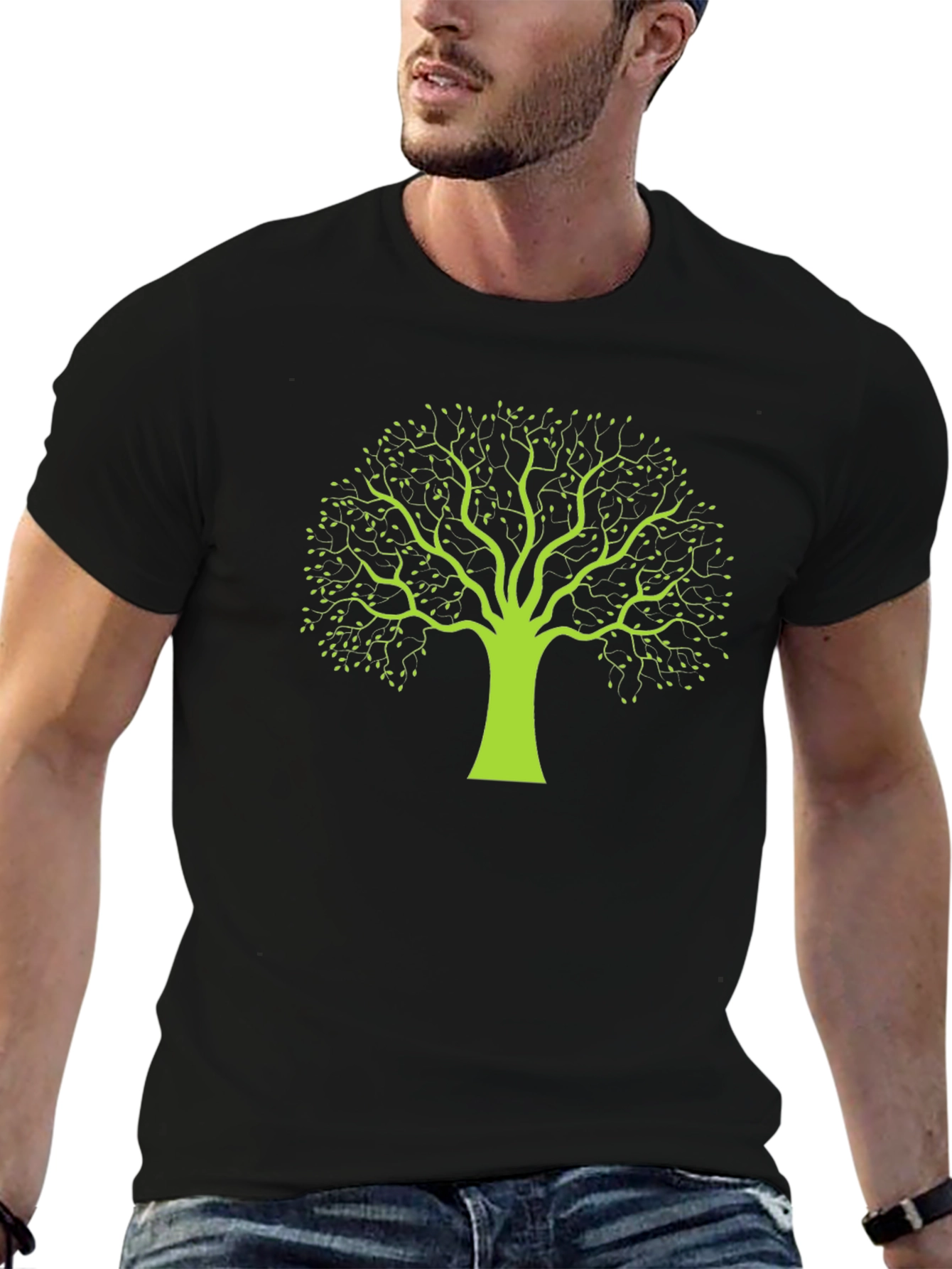 Tree Graphic Black T-Shirt