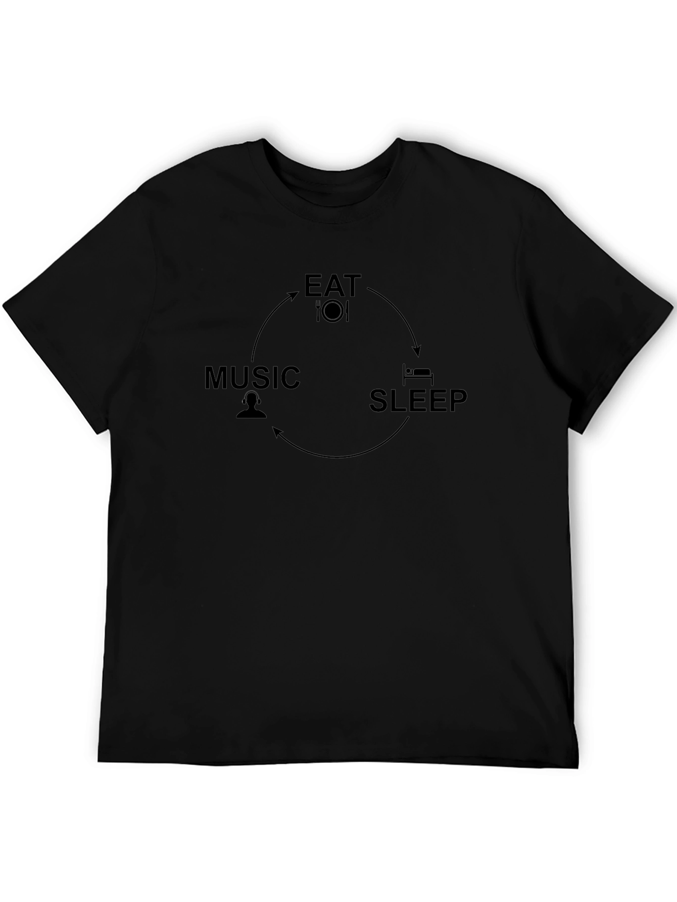 Eat Sleep Music Cycle T-Shirt - Soft Cotton Tee