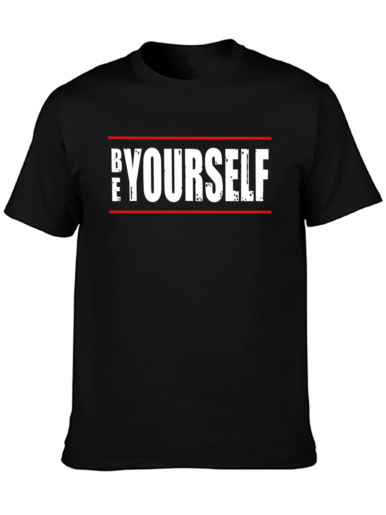 Be Yourself Graphic Tee - Trendy Black Cotton T-Shirt